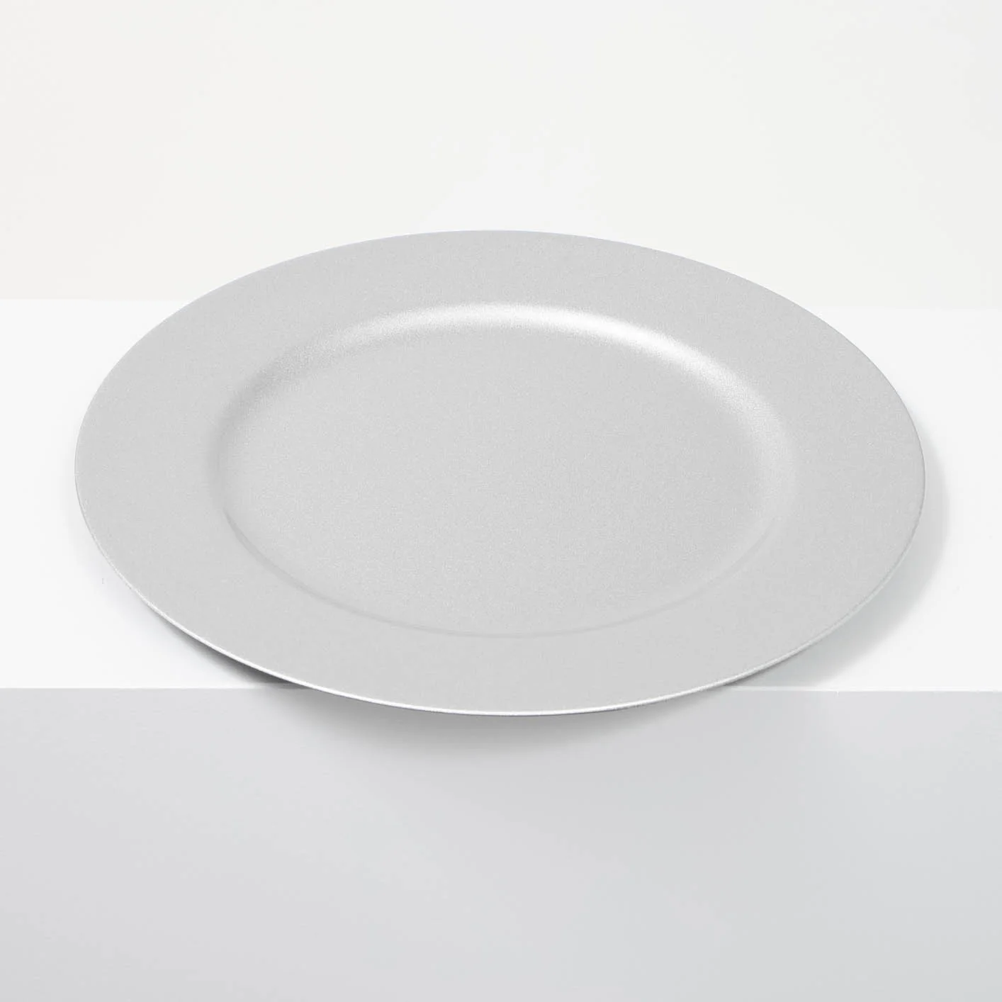 CLEARANCE Glitter Charger Plate Set - Silver (33cm)