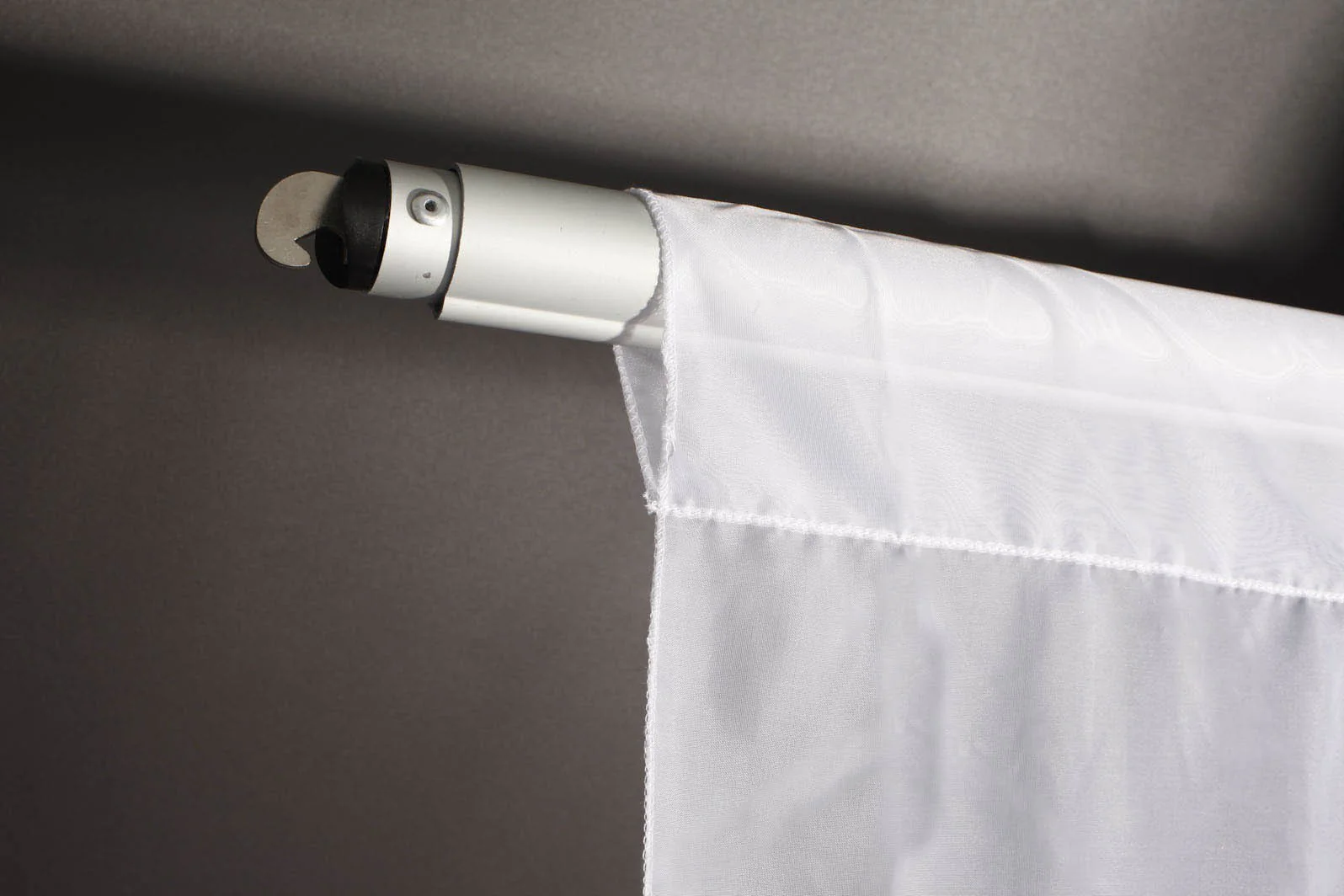 12pc Ceiling Drape Package (Ice Silk Satin & Cross Centre Ring) - White - Image 12