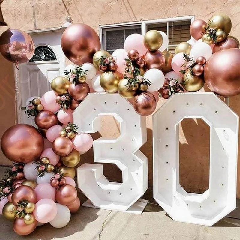 Balloon Garland Kit - Rose Gold Theme / Pink, Gold (148pc) - Image 3