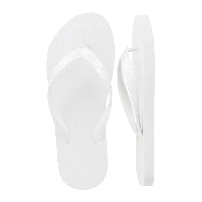 Rubber Guest Thongs / Flip Flops for Beach Weddings & Events - White (24 Pairs)
