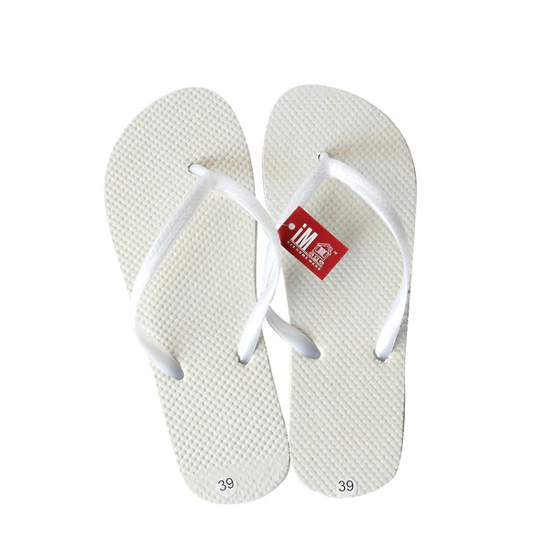 Rubber Guest Thongs / Flip Flops for Beach Weddings & Events - White (24 Pairs) - Image 4
