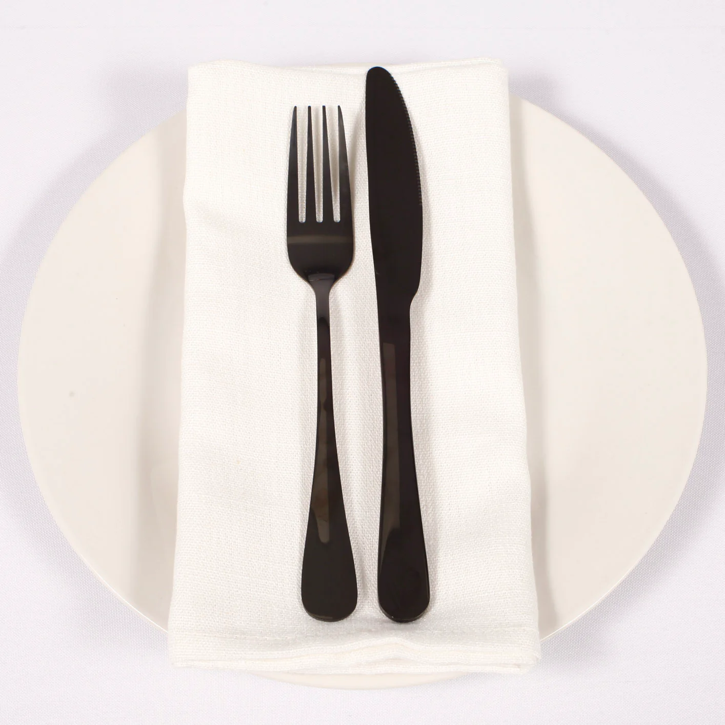 Cutlery Set - Knife & Fork - Black (2pc) - Image 3