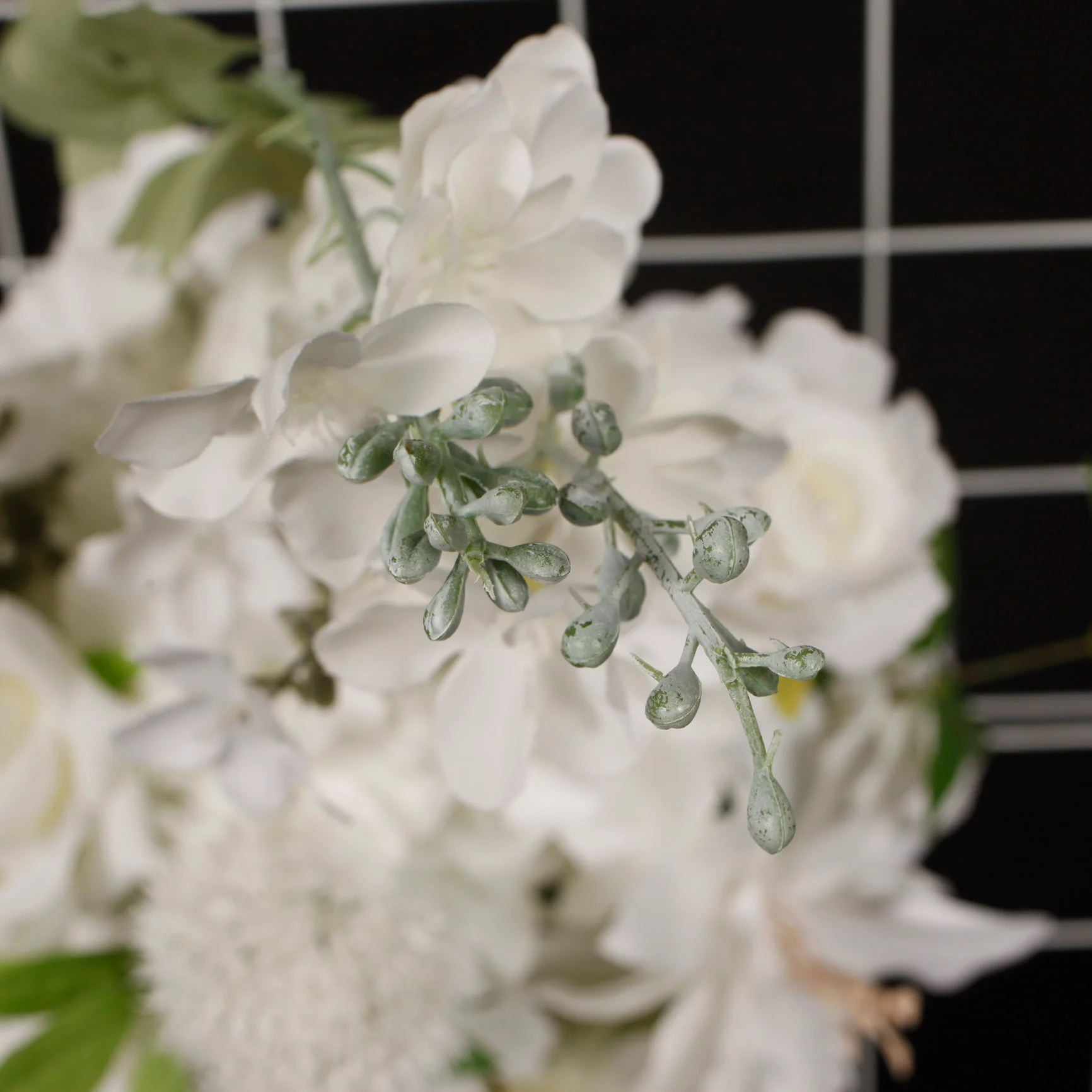 Wedding Arch Flower Garland Set - White (2pc) - Image 11
