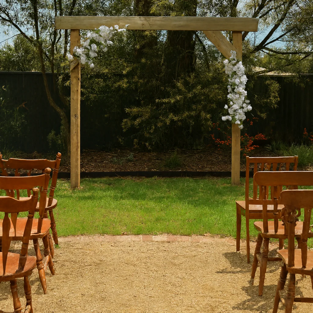 Wedding Arch Flower Garland Set - White (2pc) - Image 3
