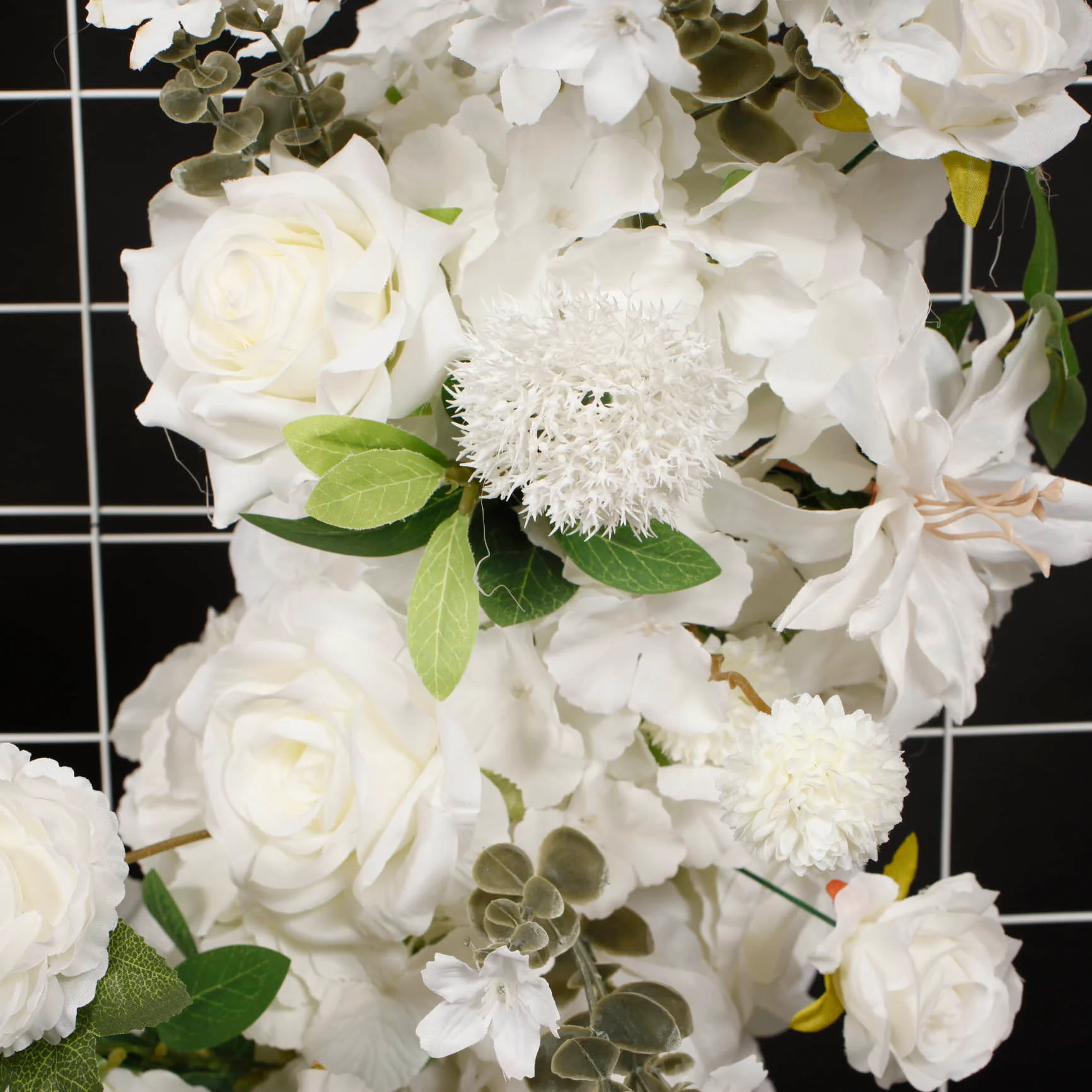 Wedding Arch Flower Garland Set - White (2pc) - Image 6