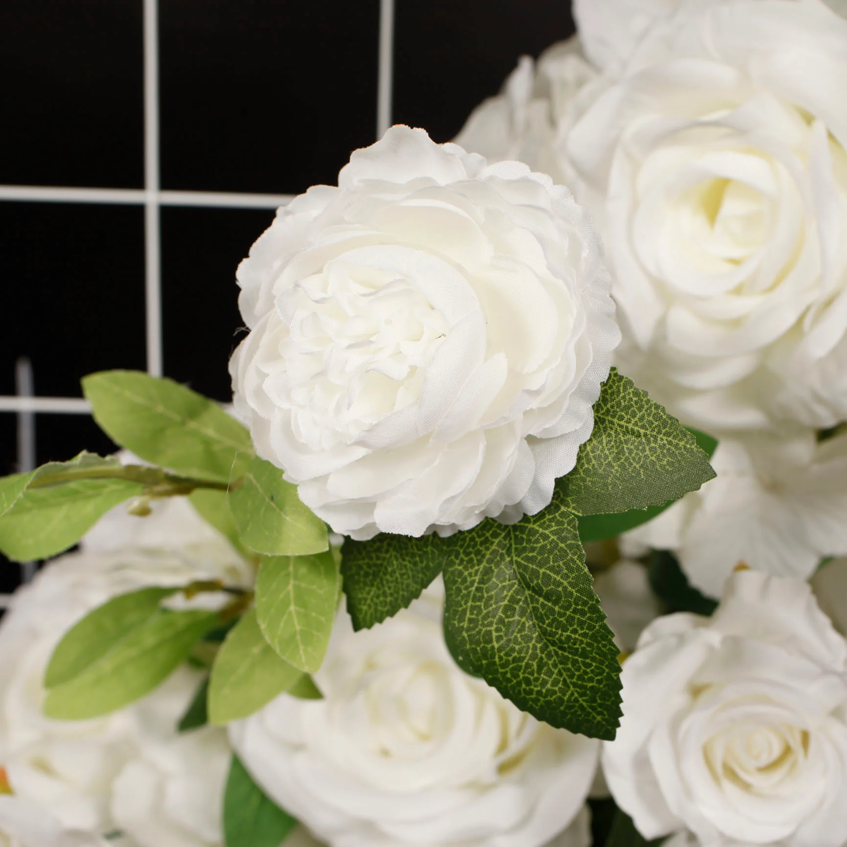 Wedding Arch Flower Garland Set - White (2pc) - Image 7