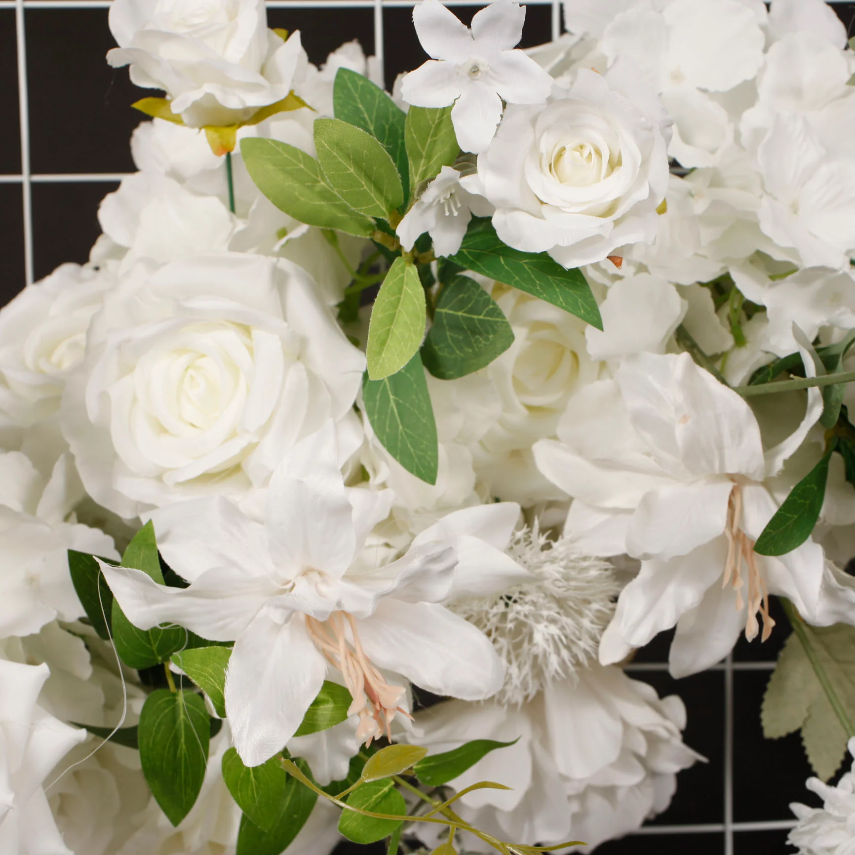 Wedding Arch Flower Garland Set - White (2pc) - Image 9