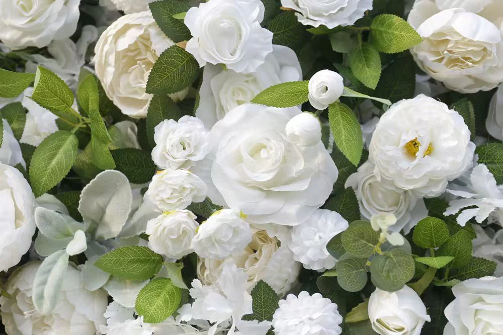 3D Flower Wall Backdrop Event Curtain - White (3x3m ROLL UP) - Image 10