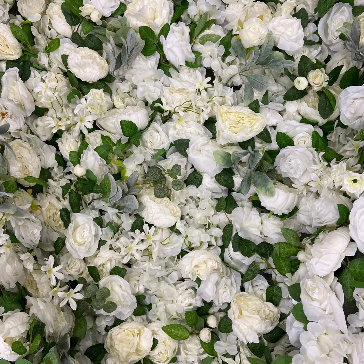 3D Flower Wall Backdrop Event Curtain - White (3x3m ROLL UP) - Image 5