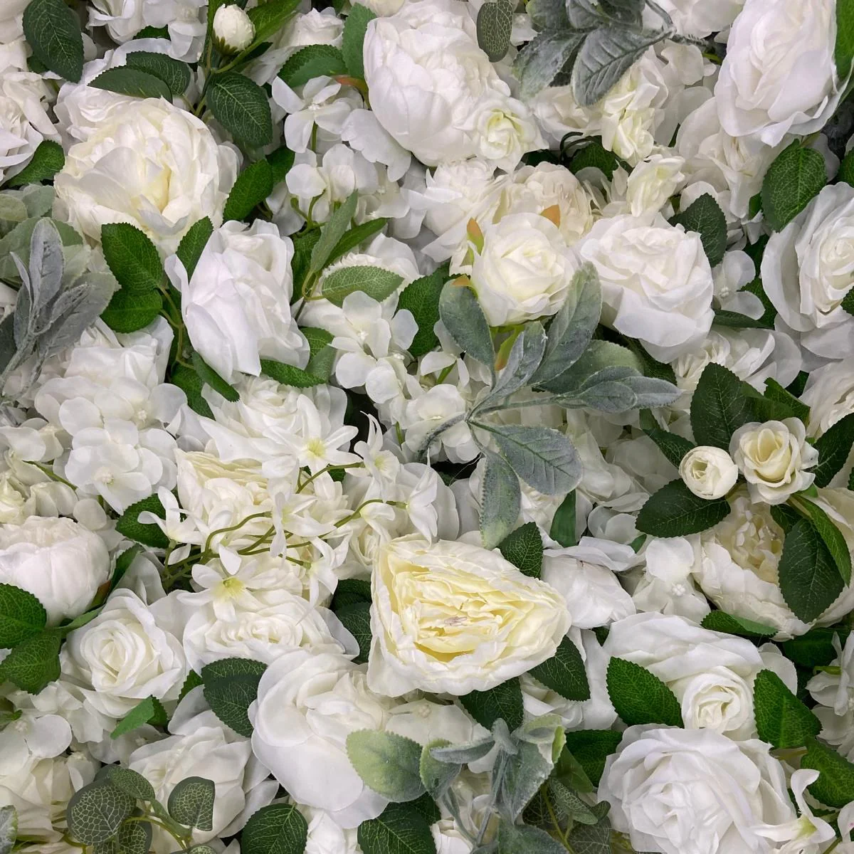 3D Flower Wall Backdrop Event Curtain - White (3x3m ROLL UP) - Image 6