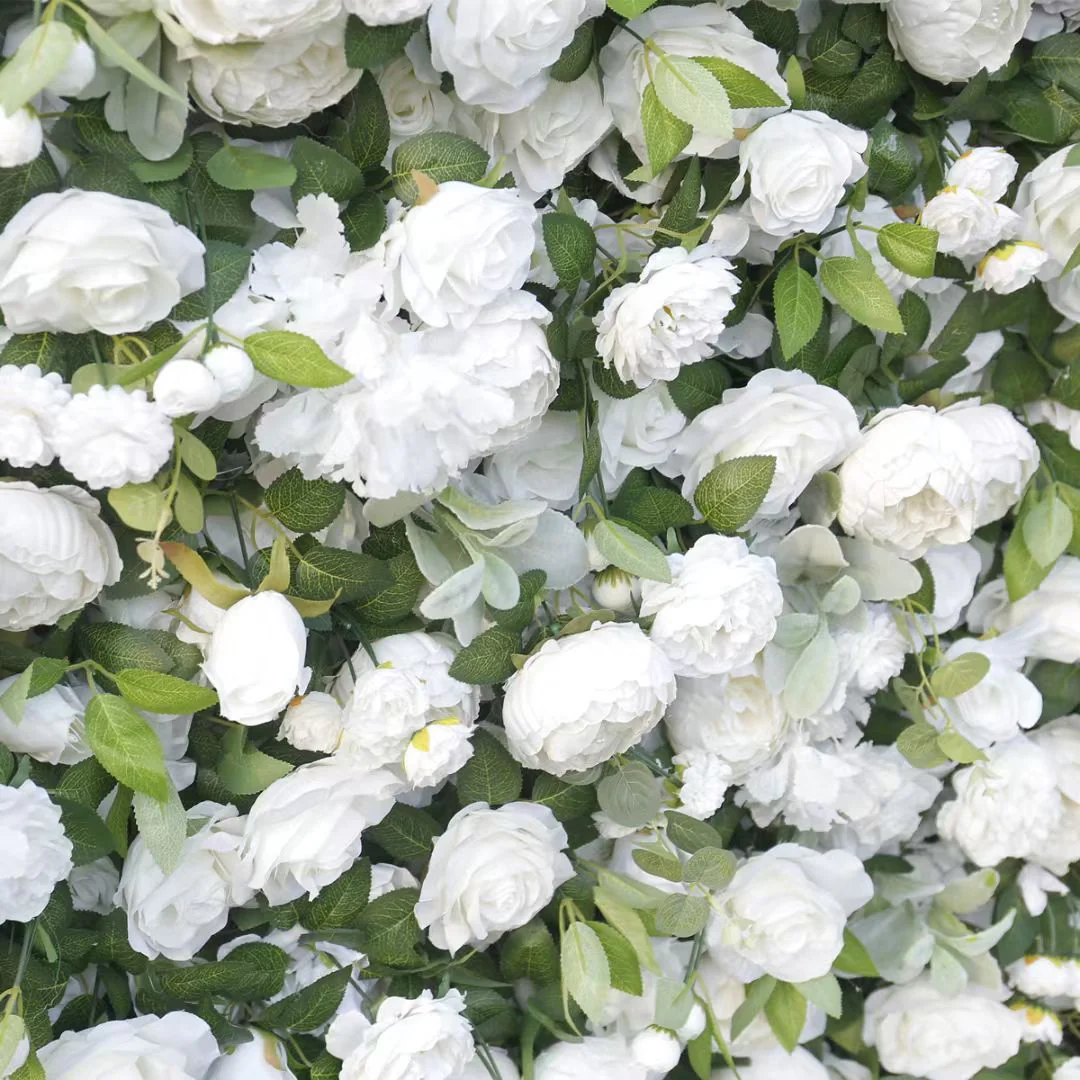3D Flower Wall Backdrop Event Curtain - White (3x3m ROLL UP) - Image 8