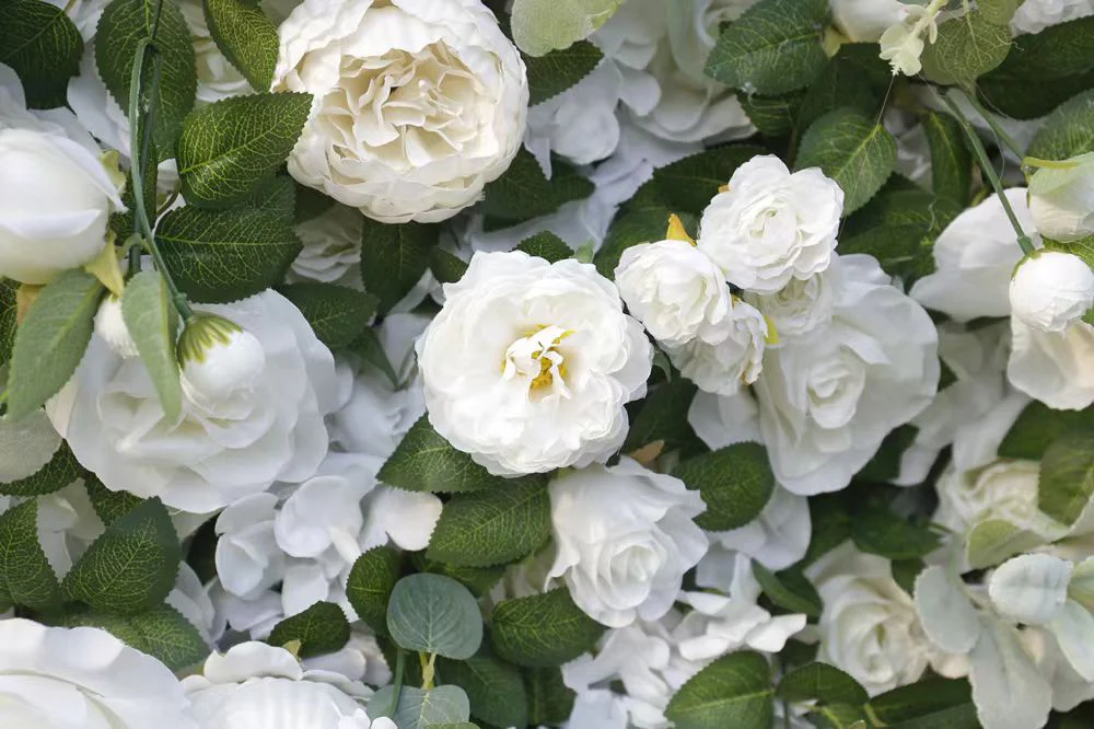 3D Flower Wall Backdrop Event Curtain - White (3x3m ROLL UP) - Image 9