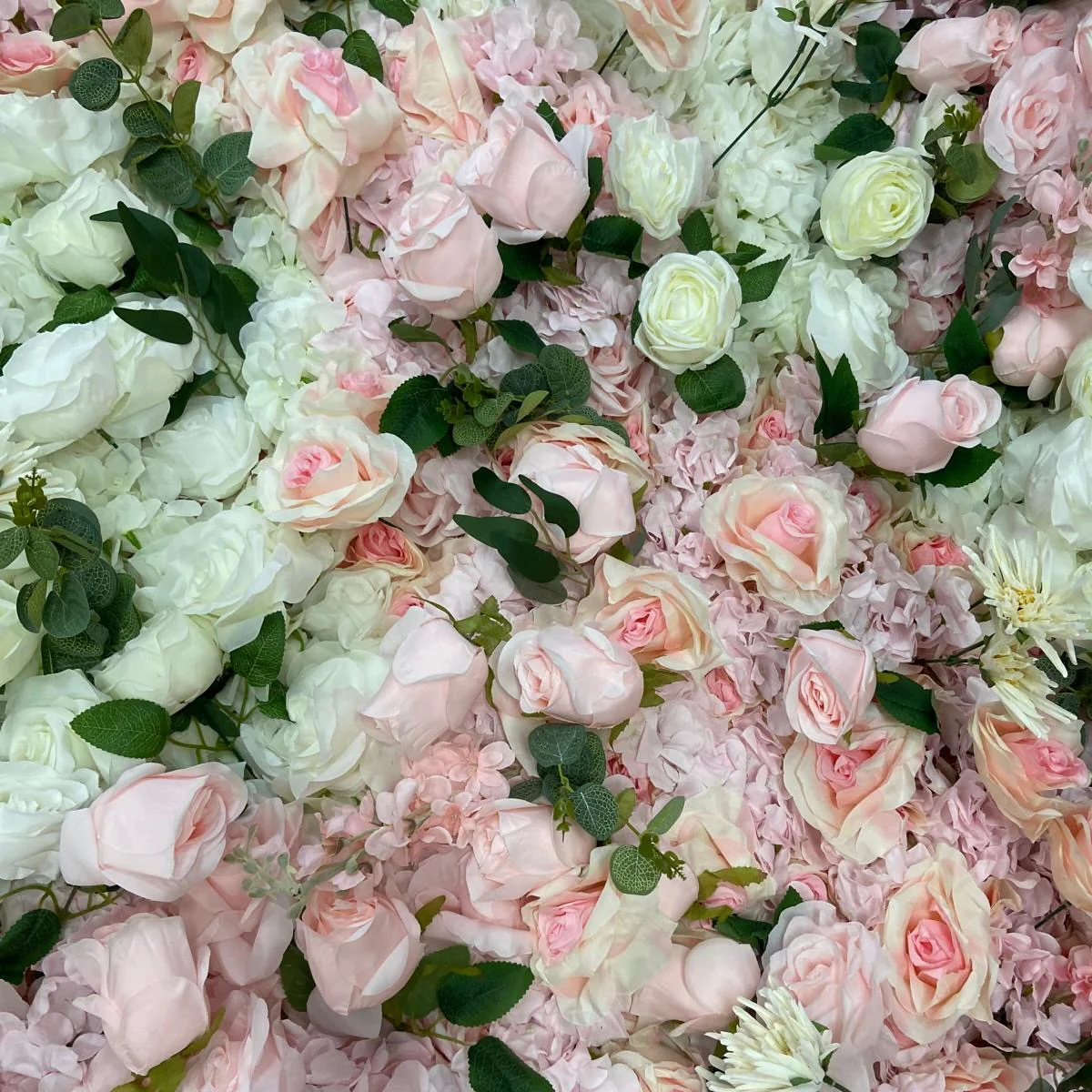 3D Flower Wall Backdrop Event Curtain - White & Pink (3x3m ROLL UP) - Image 7
