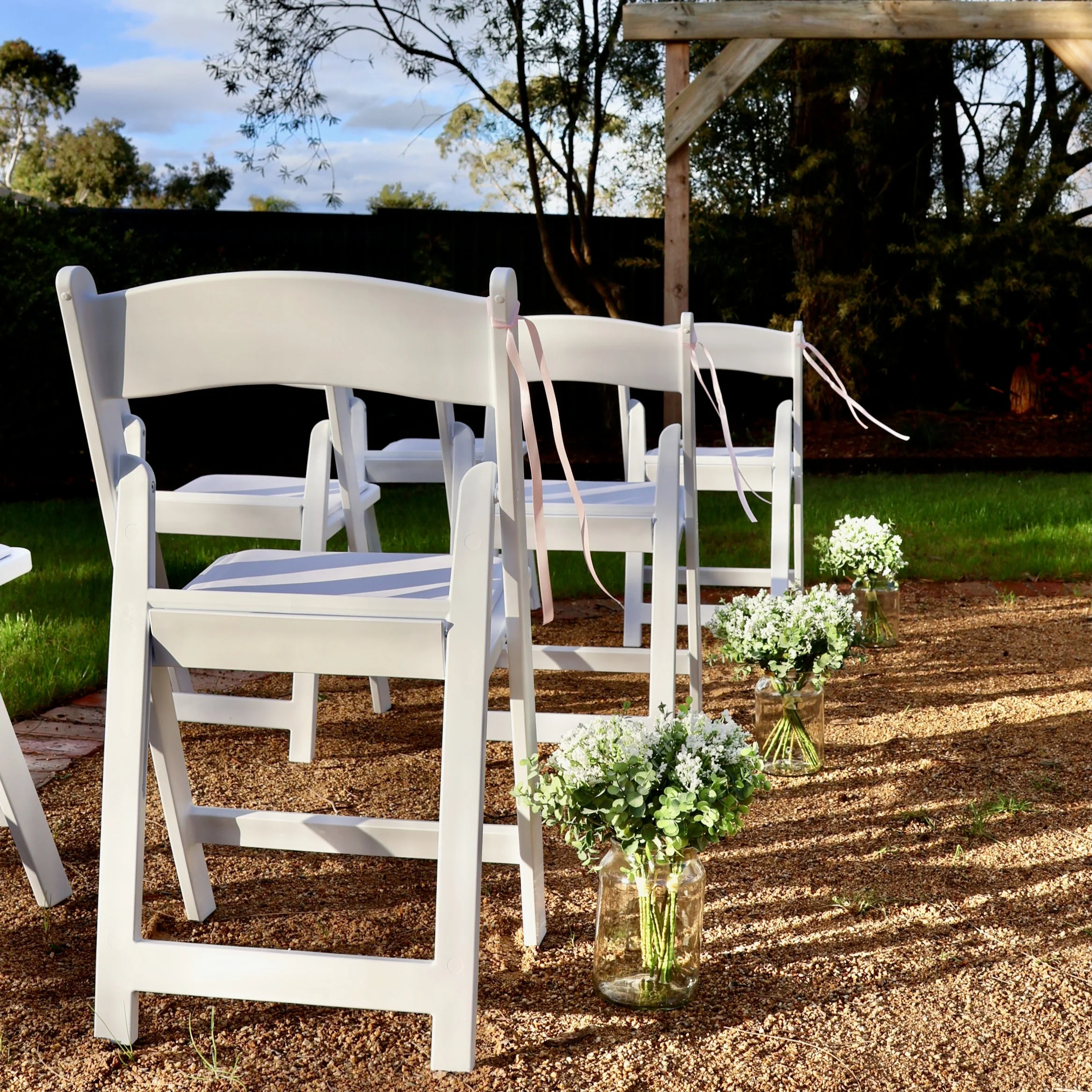 Americana Outdoor Folding Chair - White - Image 2