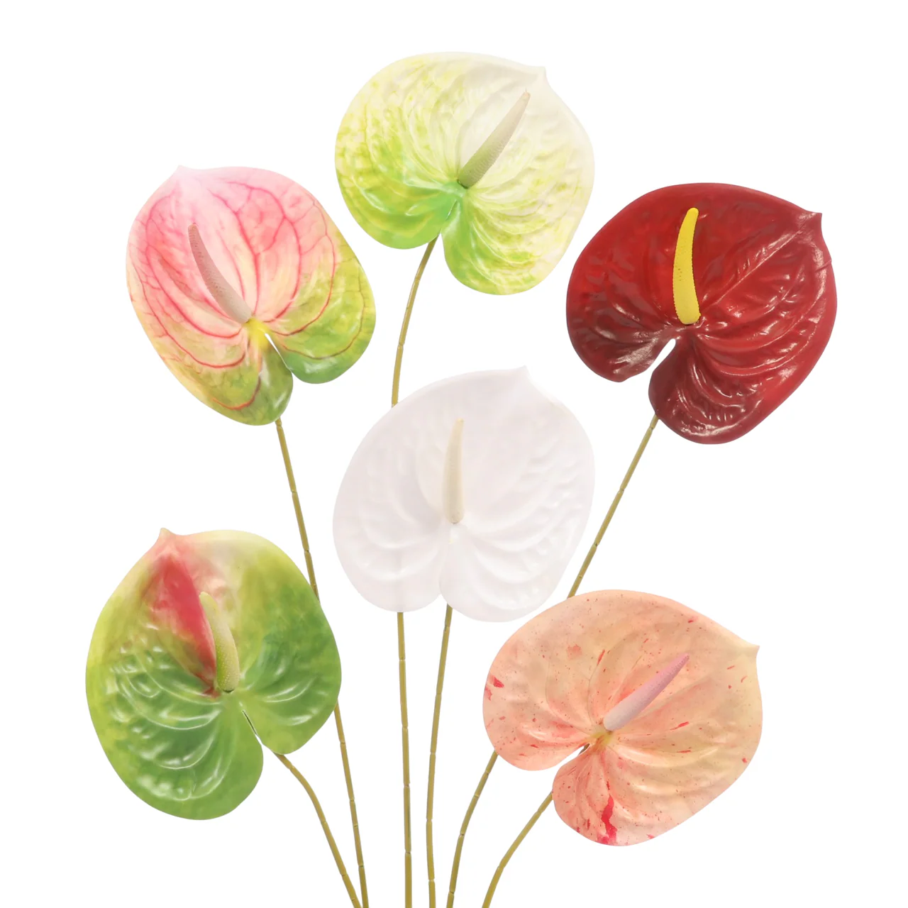 Artificial Anthurium Stem - Burgundy - Image 5