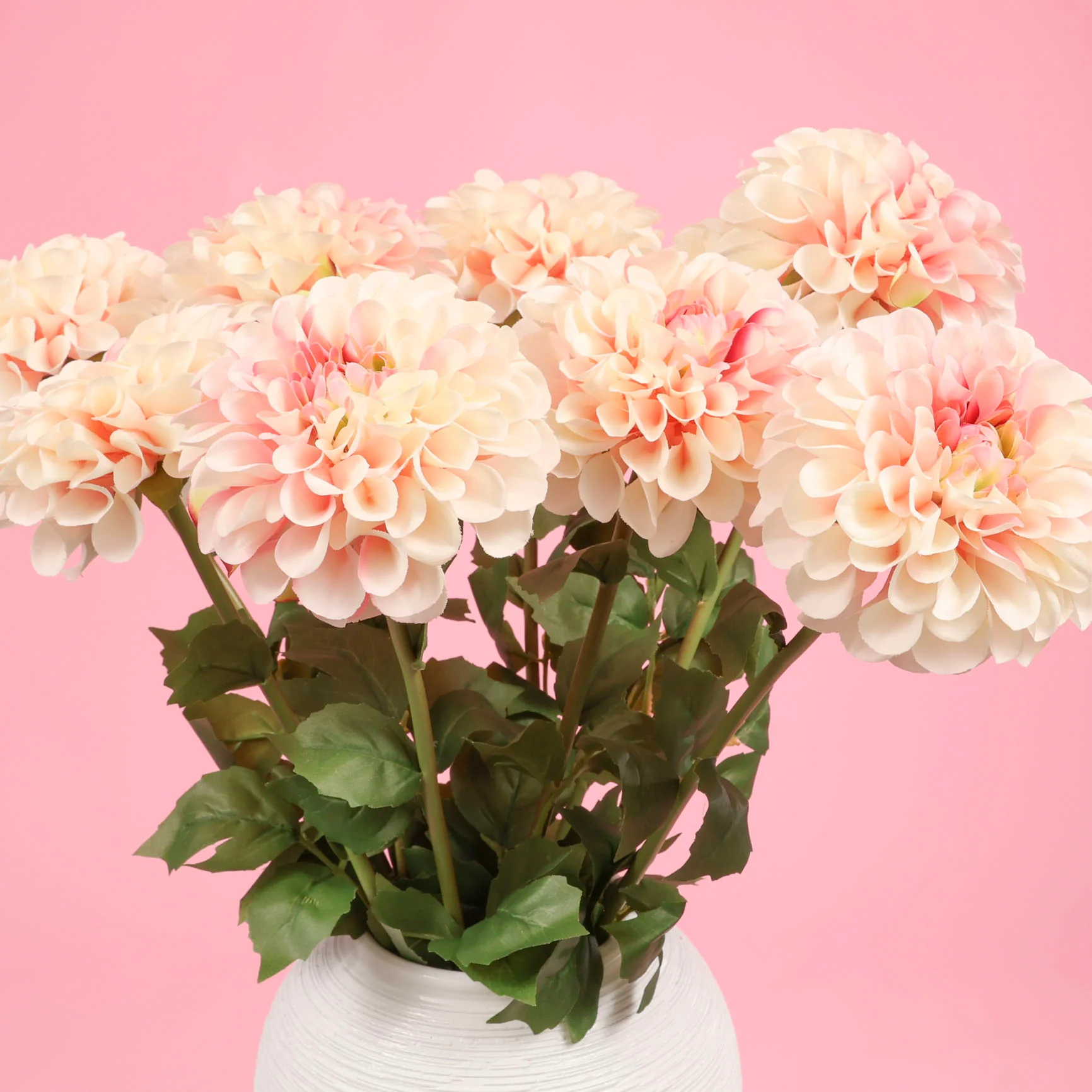 Artificial Dahlia Stem - Pink & Peach - Image 7