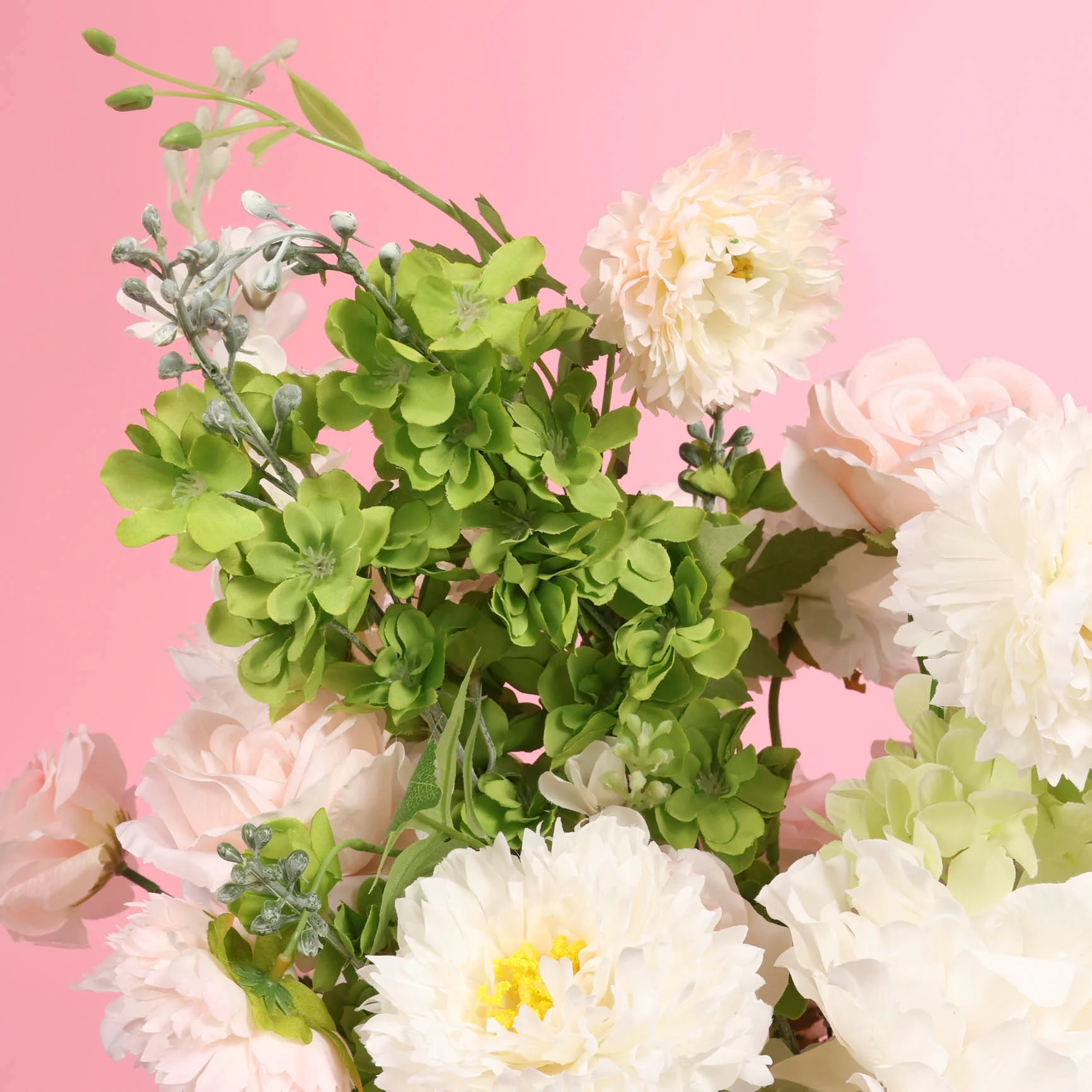 Artificial Flower Arrangement - Light Pink - Image 5