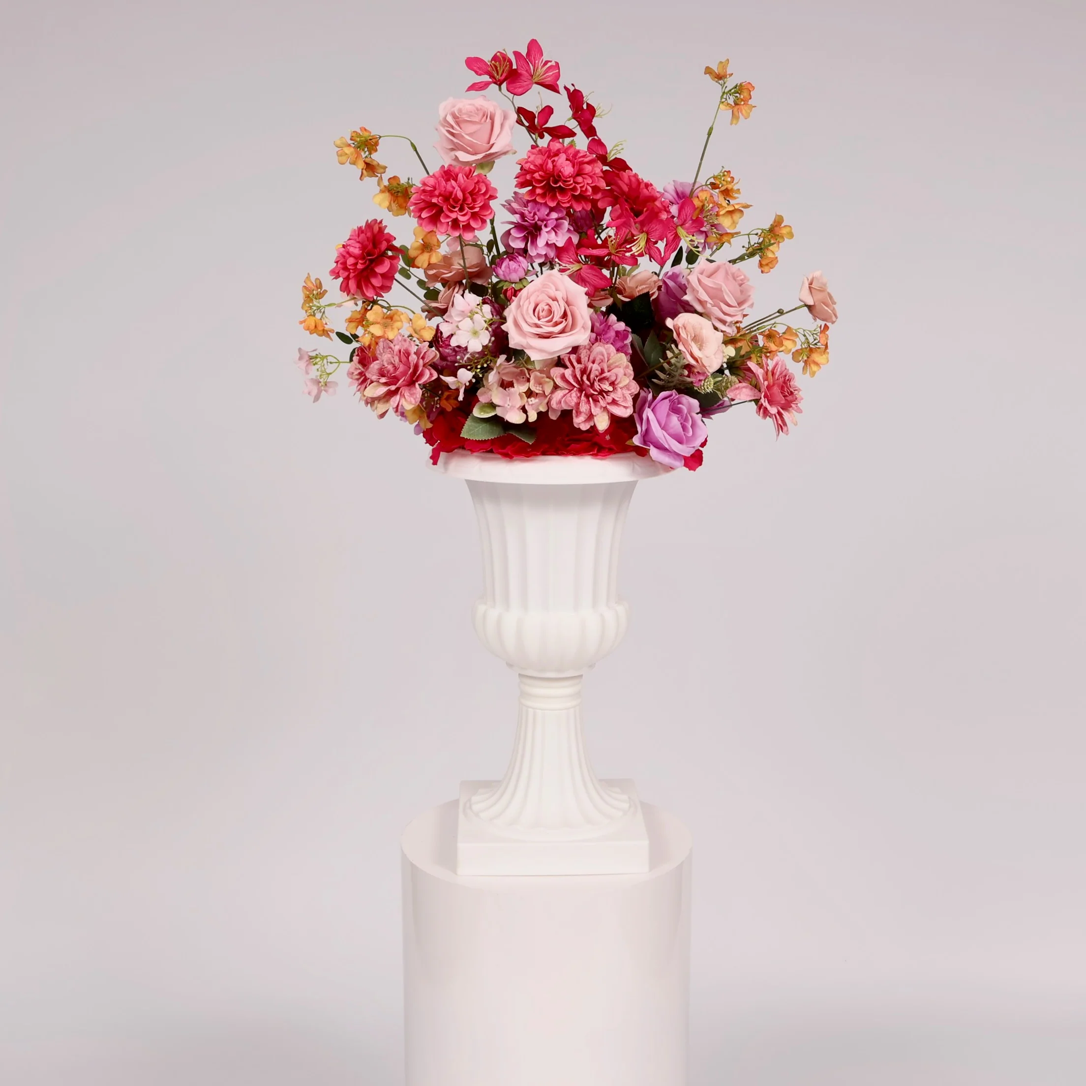 Artificial Flower Arrangement - Pink, Purple & Orange - Image 5
