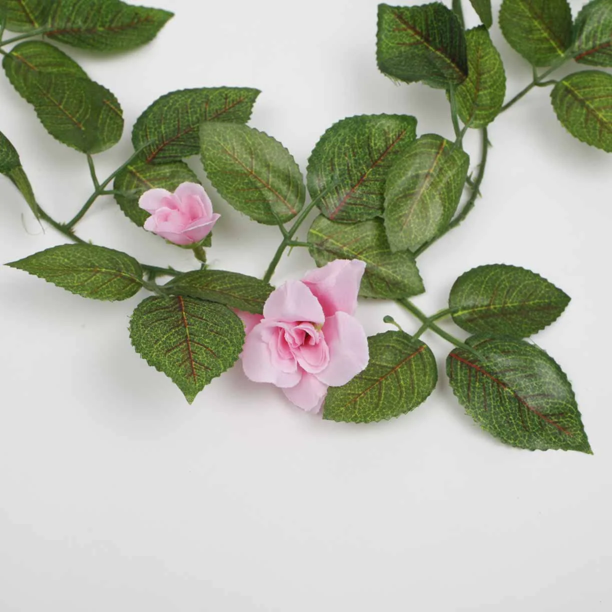 CLEARANCE 2pc Rose Artificial Flower Vine - 4cm Head - Pink (1.6m) - Image 4