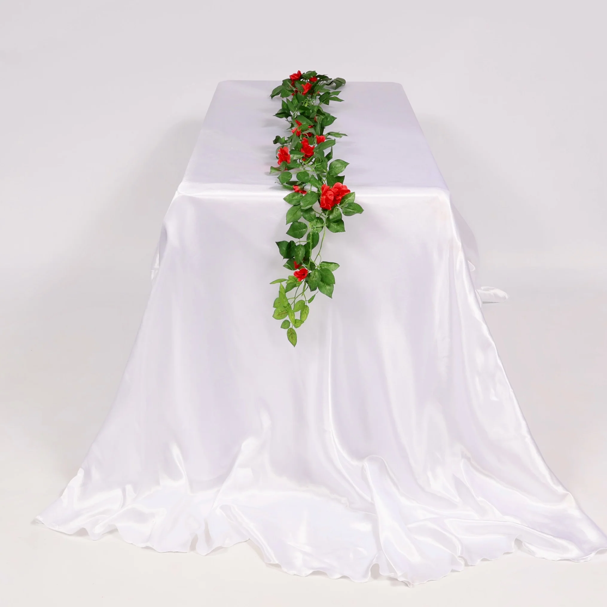 CLEARANCE 2pc Rose Artificial Flower Vine - 4cm Head - Red (1.6m) - Image 4