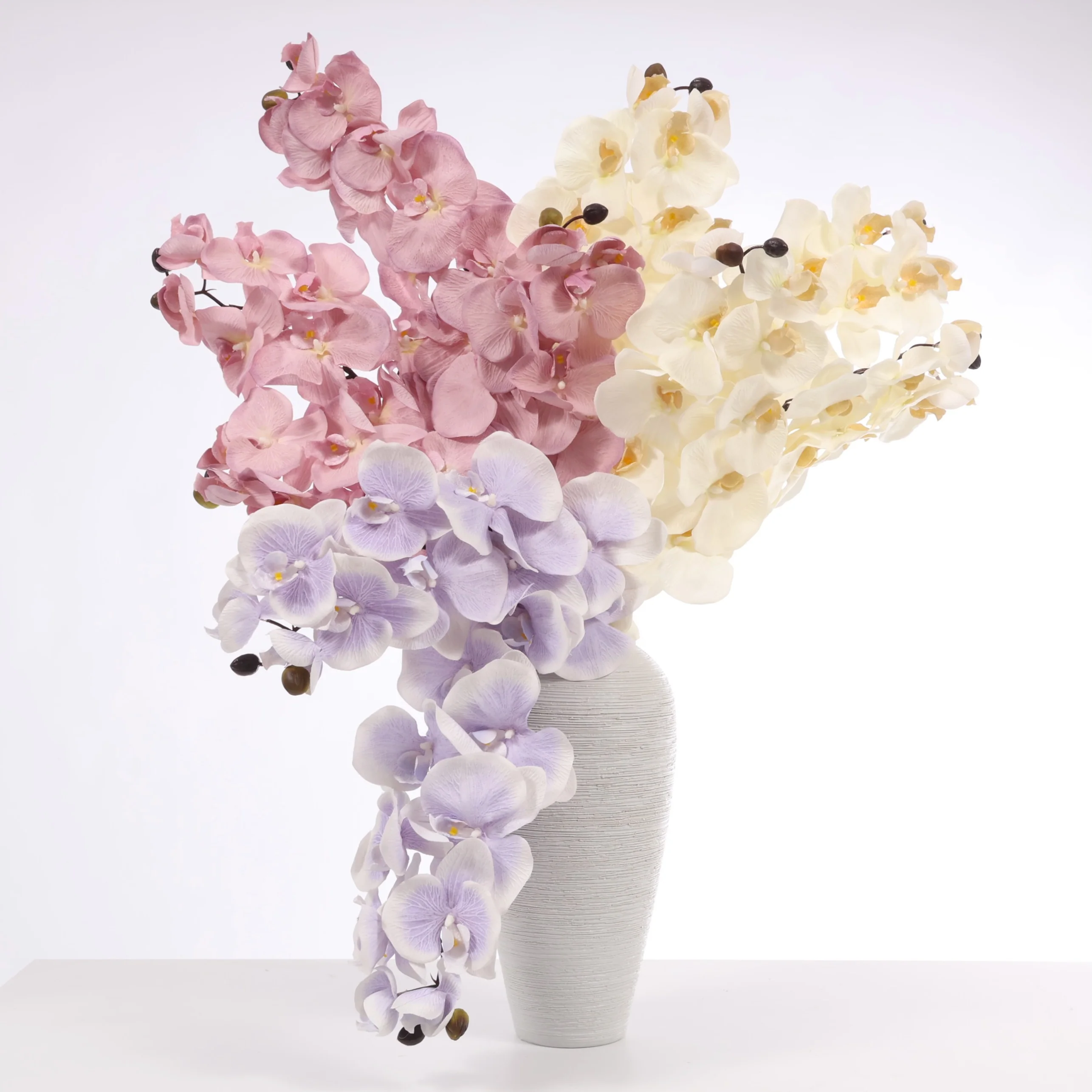 Artificial Orchid Stem - White / Ivory - Image 4