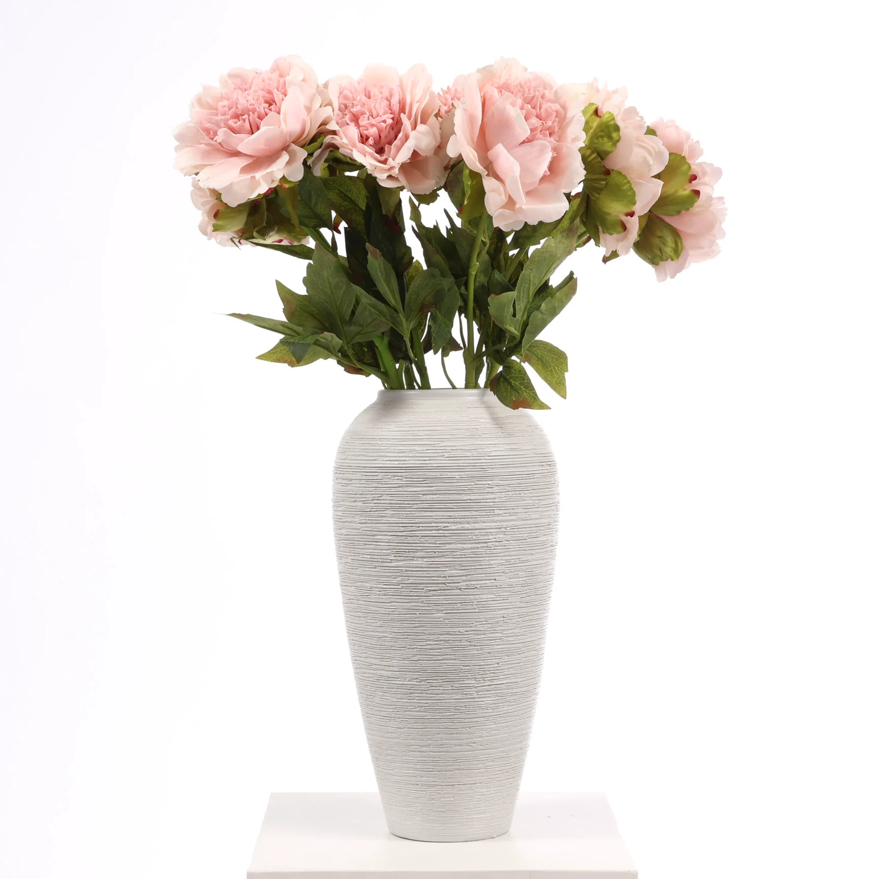 Artificial Real Touch Peony Rose - Large Stem - Blush - Image 2