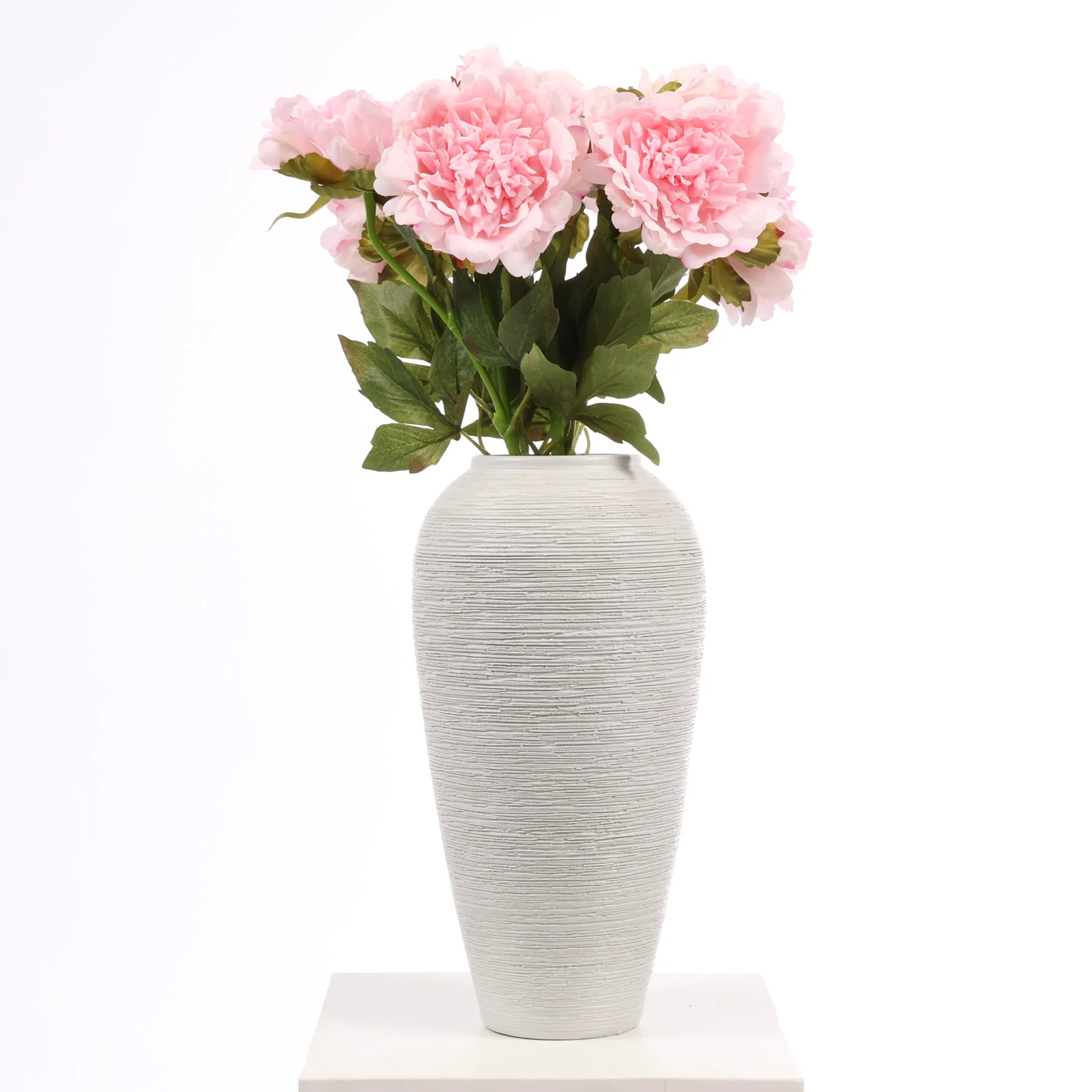 Artificial Real Touch Peony Rose - Large Stem - Light Pink - Image 2
