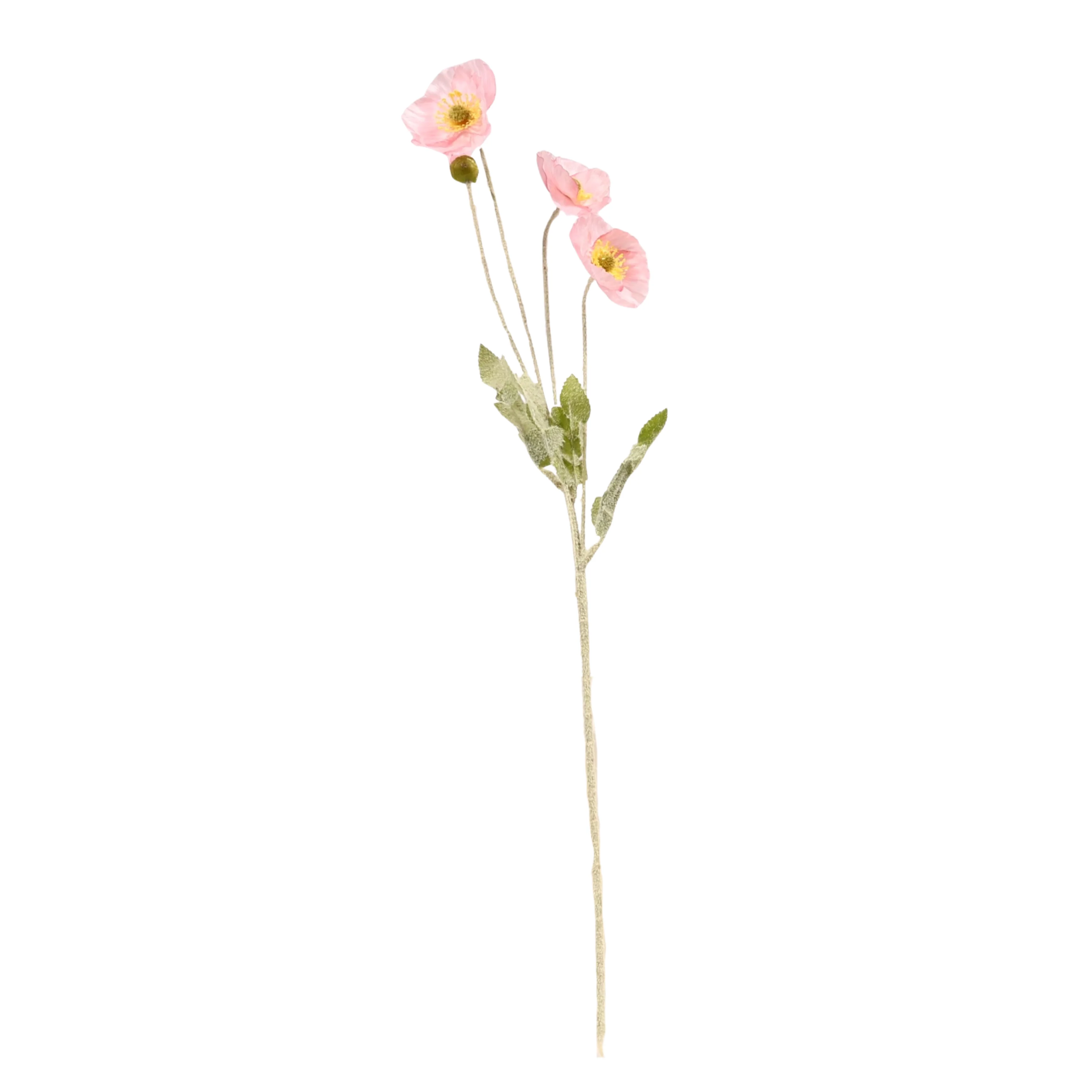Artificial Poppy Spray - Light Pink - Image 3