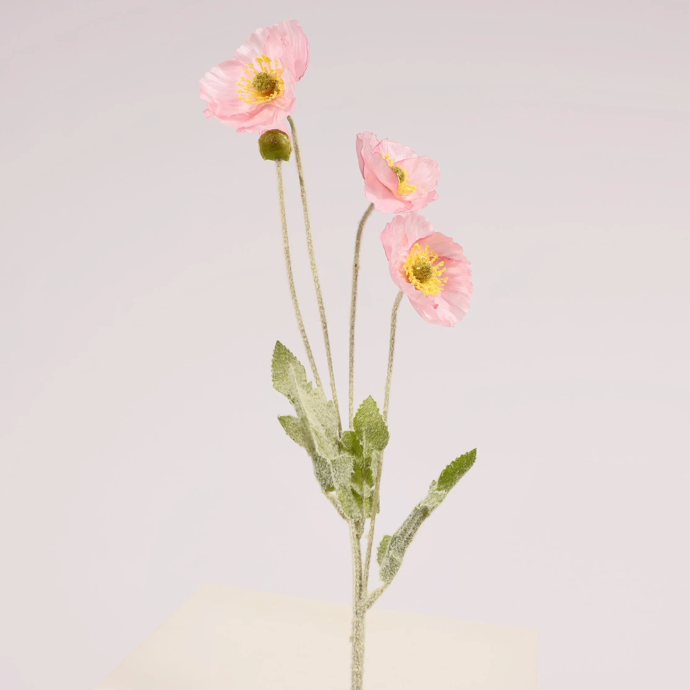 Artificial Poppy Spray - Light Pink - Image 4