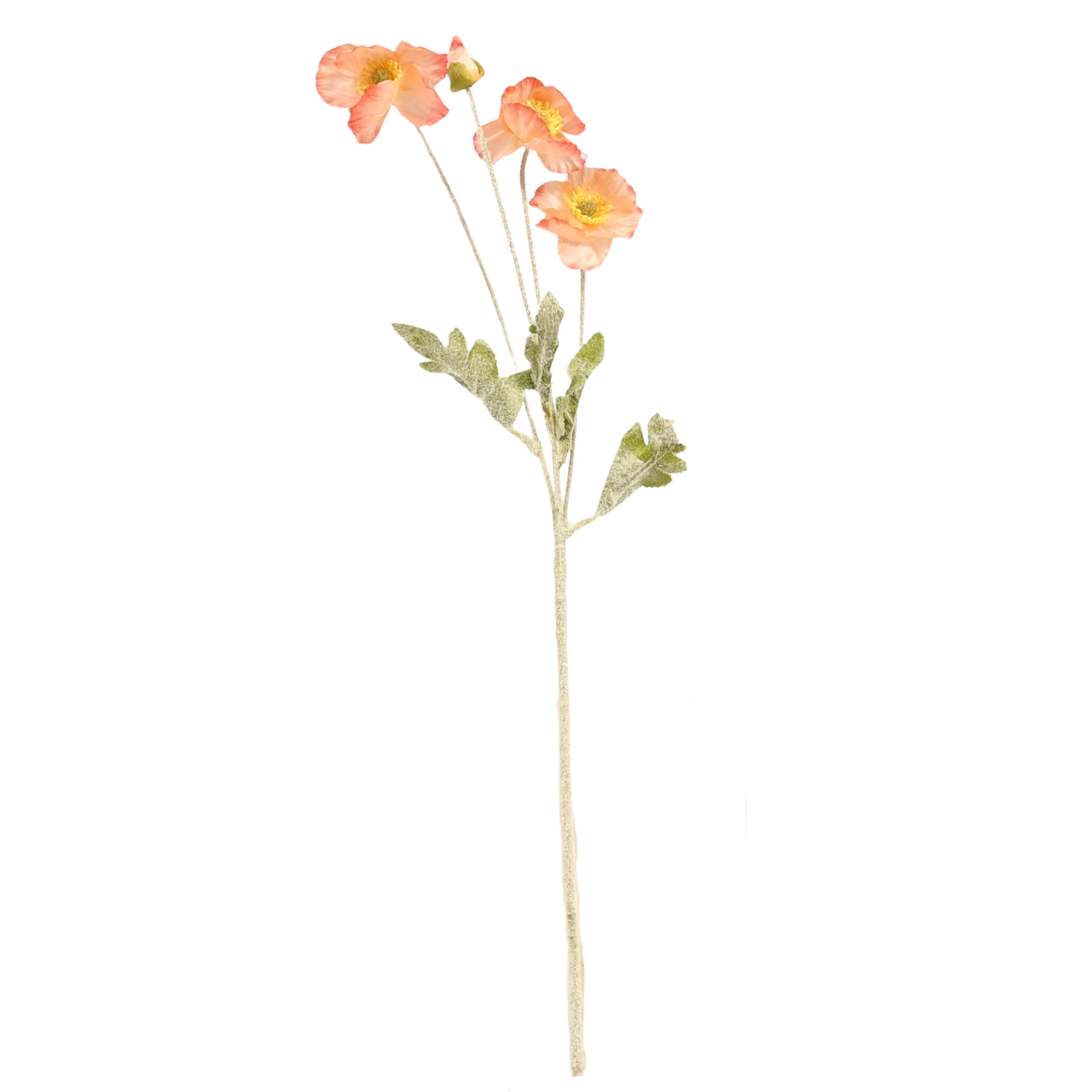 Artificial Poppy Spray - Peach - Image 3
