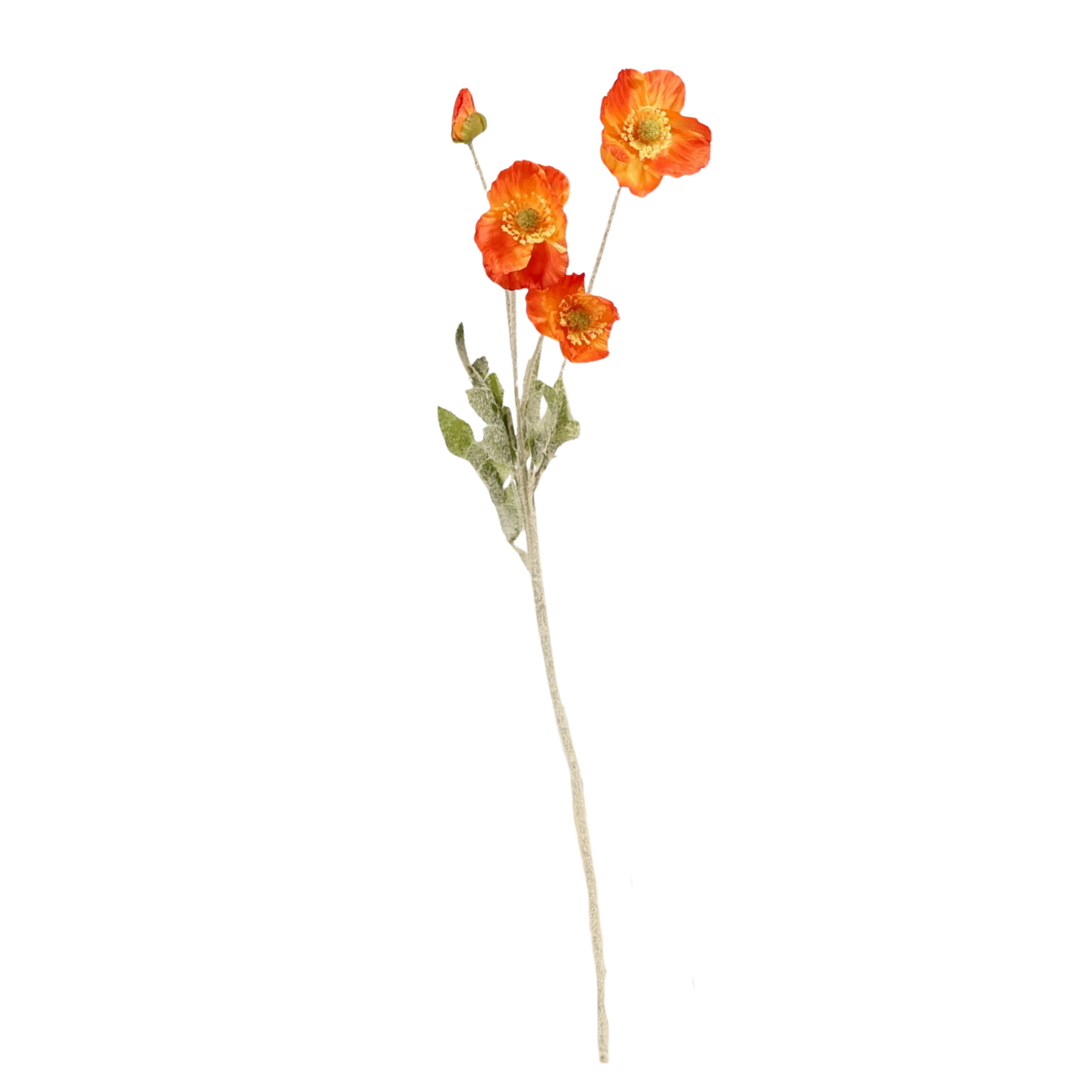 Artificial Poppy Spray - Red - Image 2