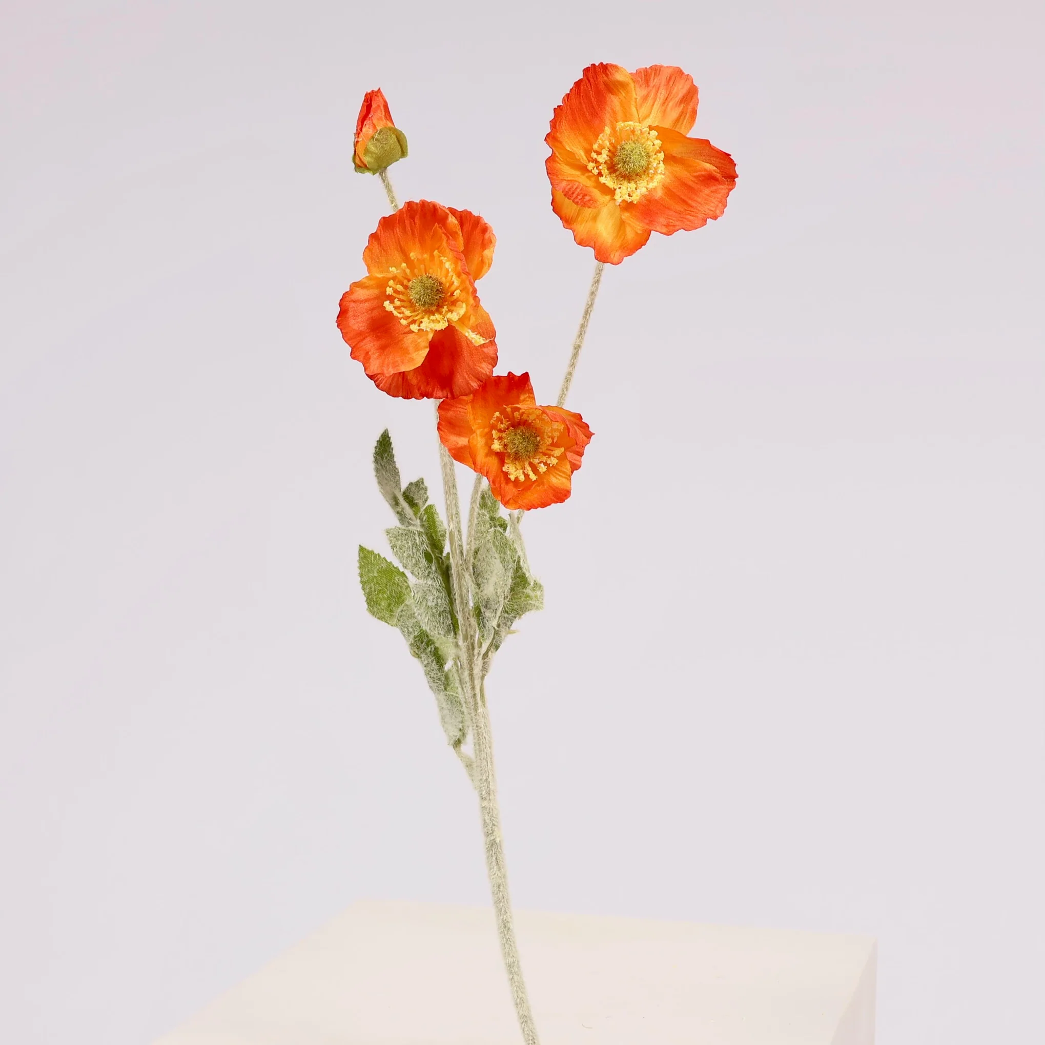Artificial Poppy Spray - Red - Image 4