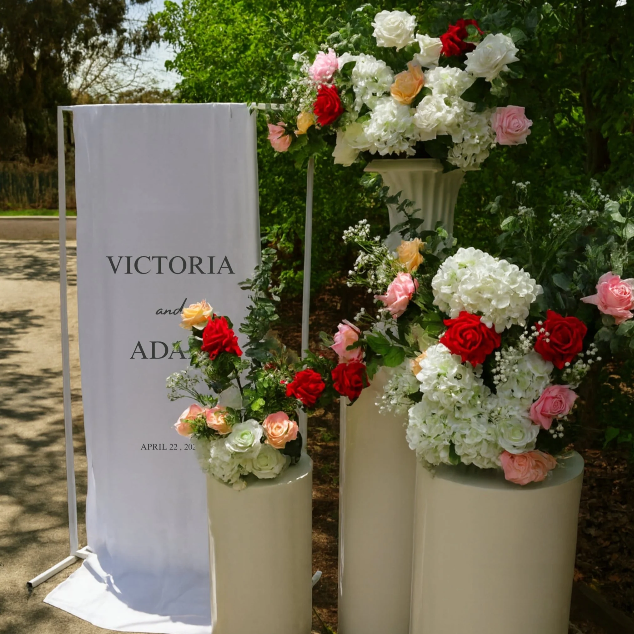Artificial Hydrangea - White - Image 7