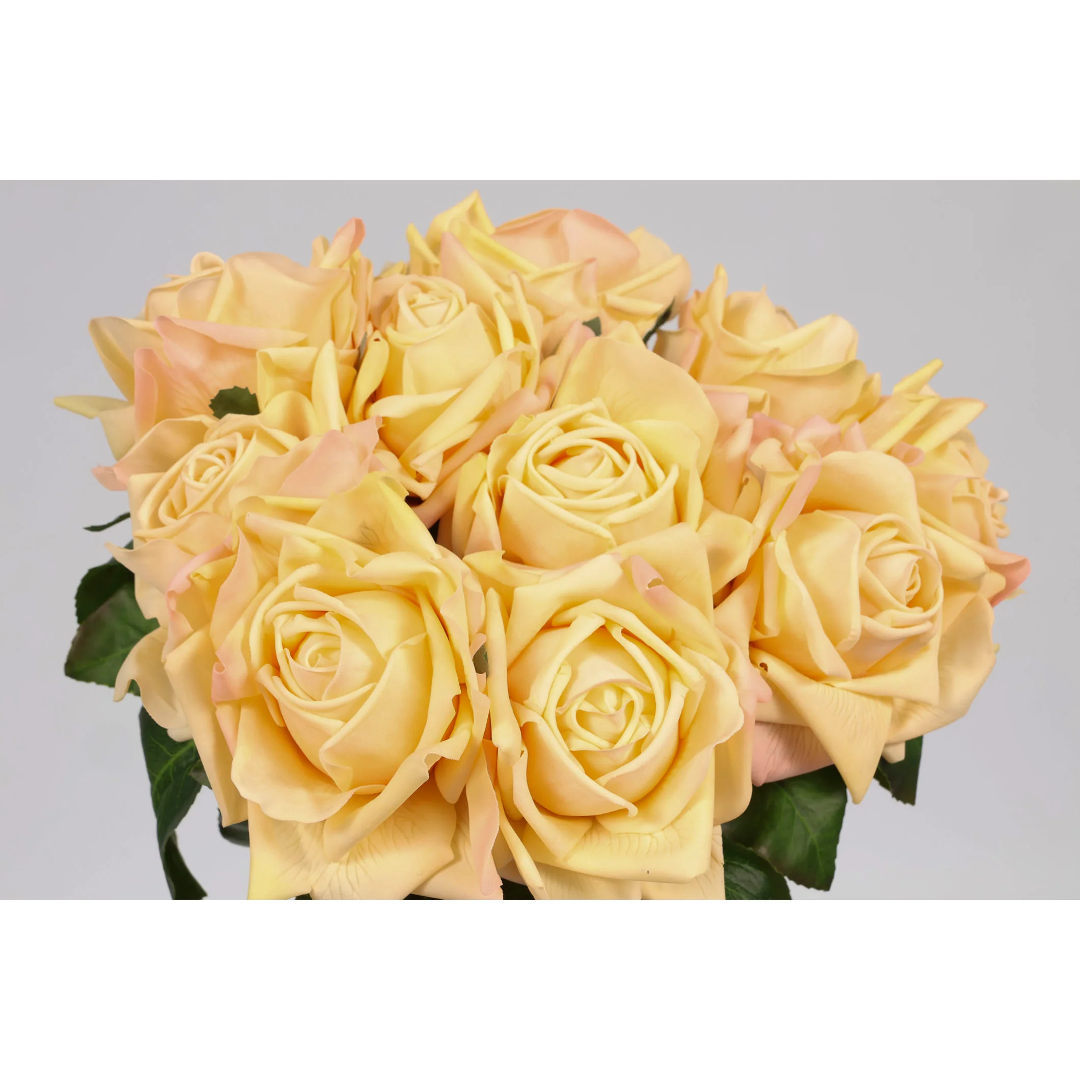 Artificial Real Touch Rose Stem - Peach - Image 6