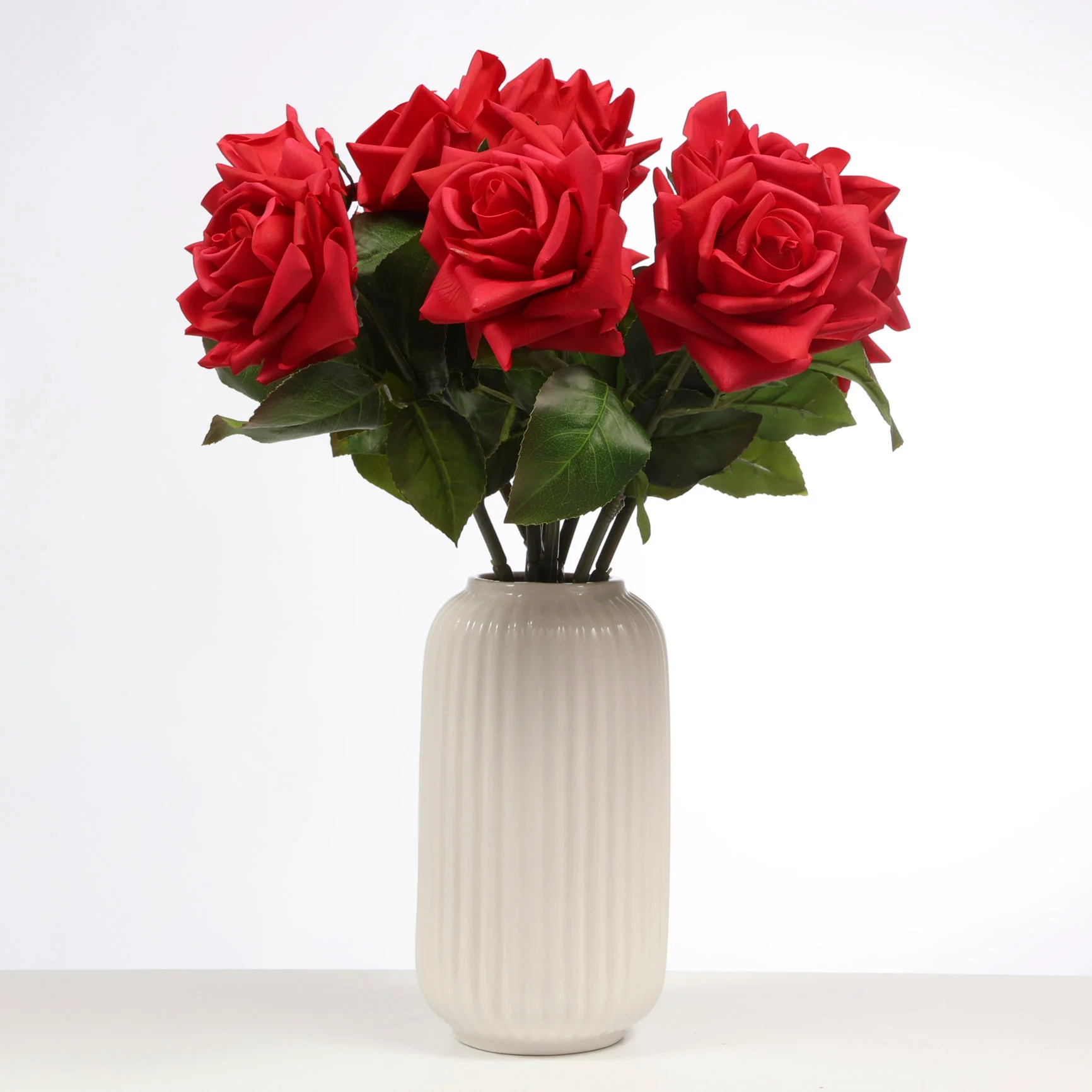 Artificial Real Touch Rose Stem - Red - Image 2