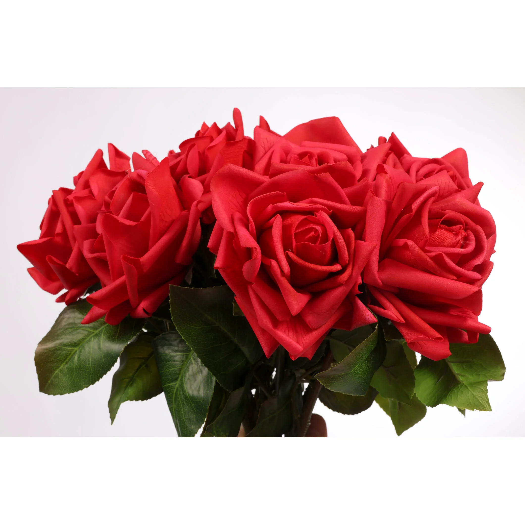 Artificial Real Touch Rose Stem - Red - Image 5
