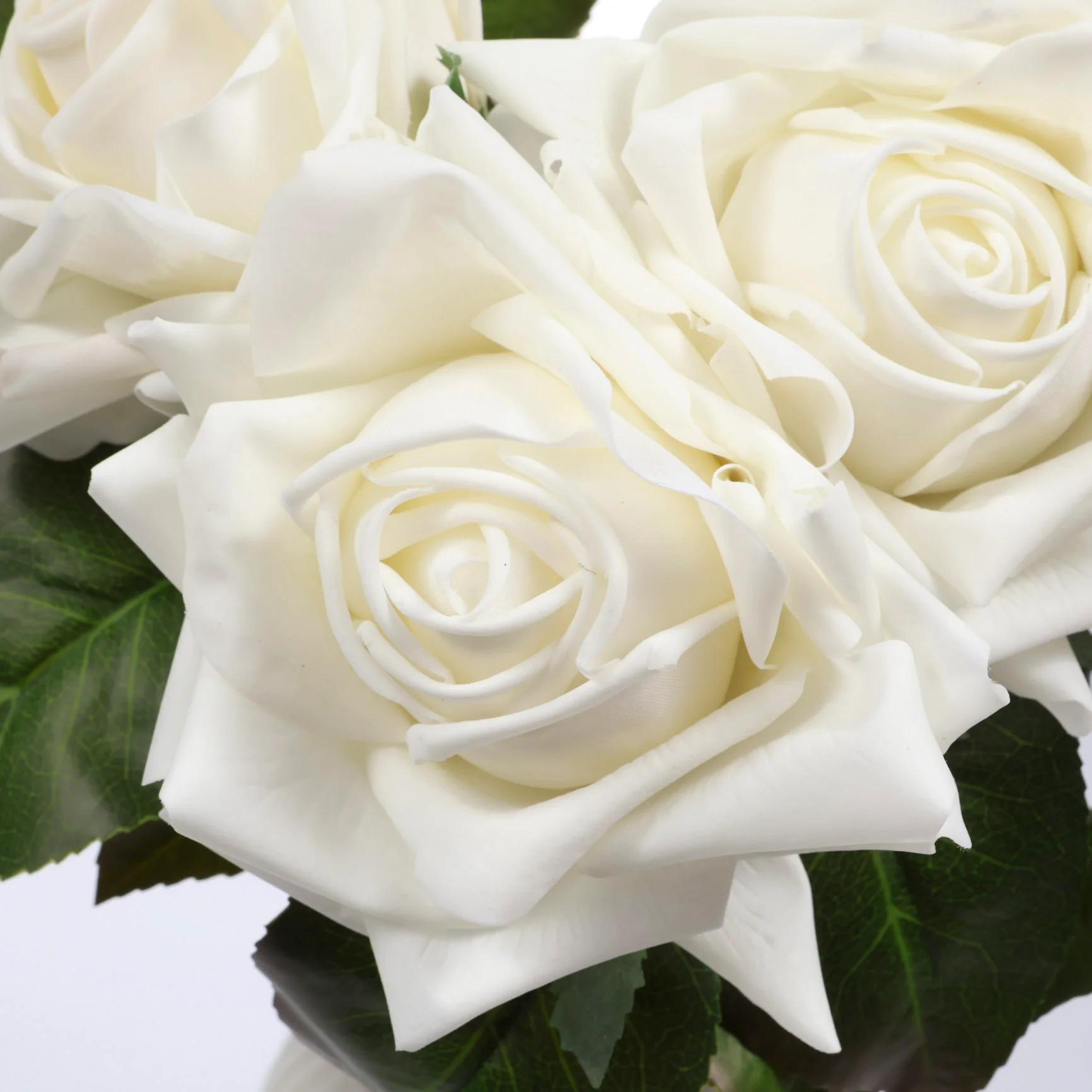 Artificial Real Touch Rose Stem - White - Image 3