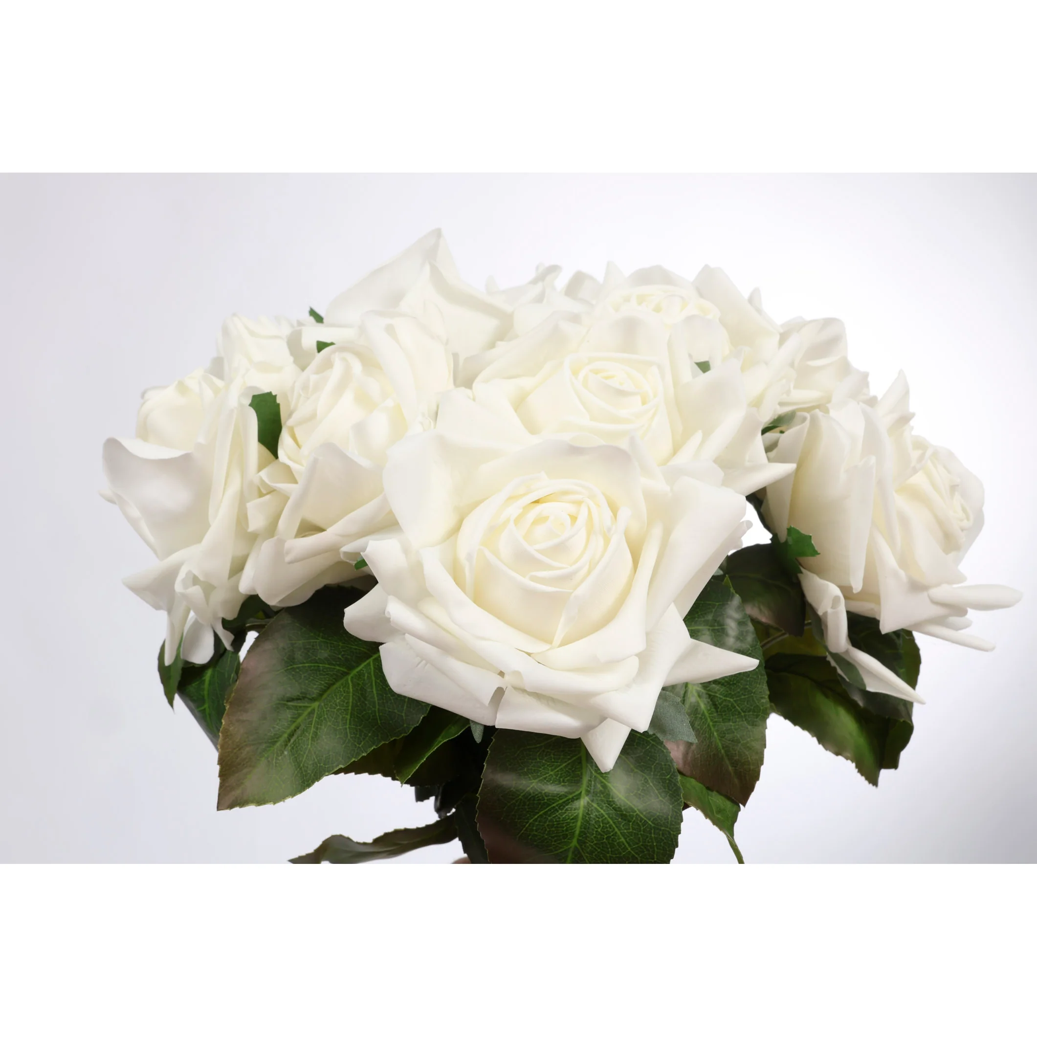 Artificial Real Touch Rose Stem - White - Image 4