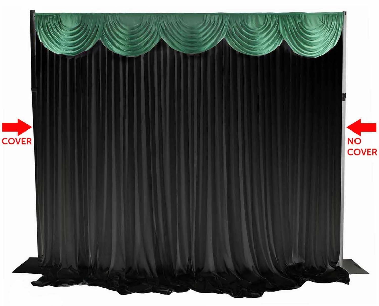 Lycra Spandex Upright Pole Cover - Black - Image 3