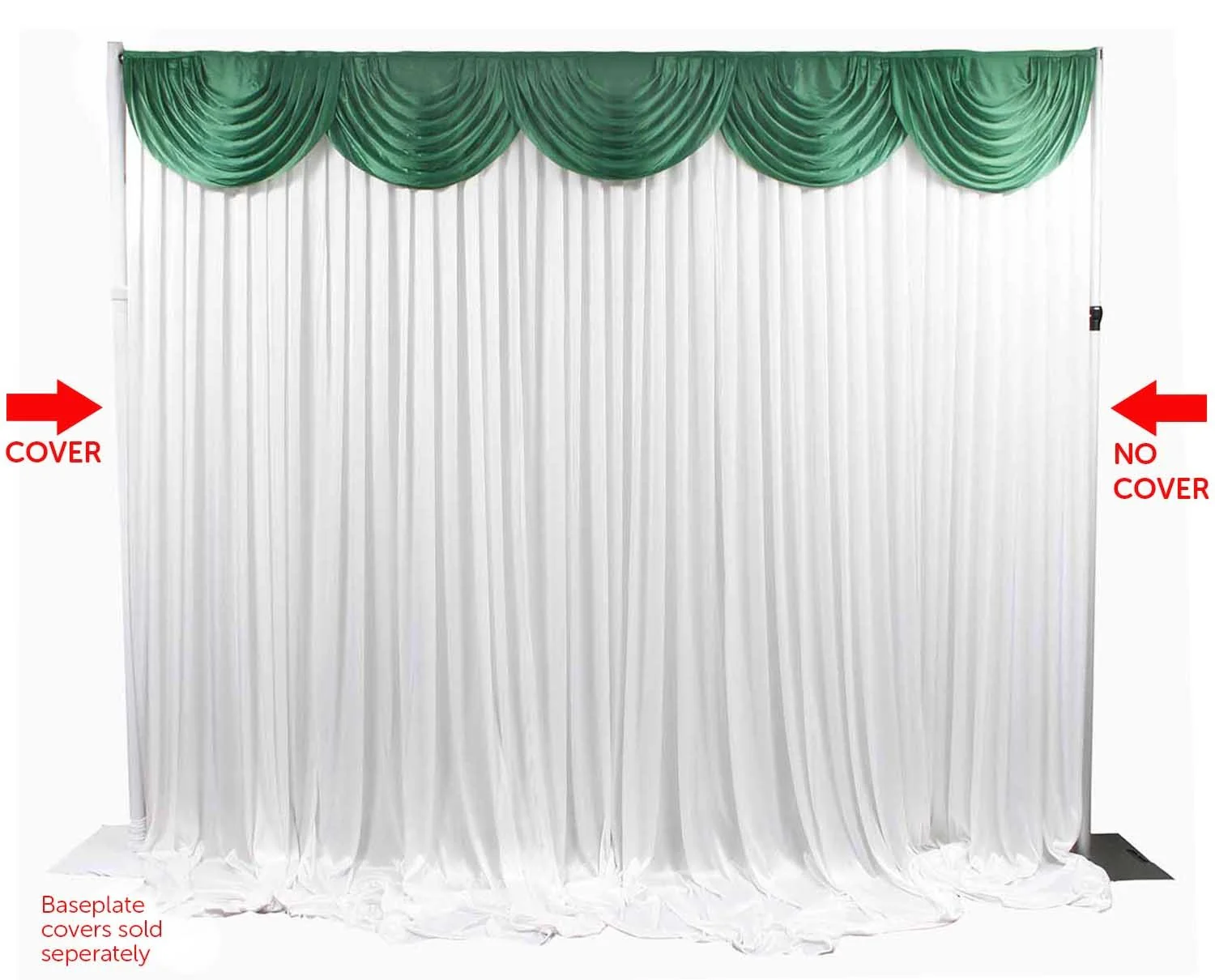 Lycra Spandex Upright Pole Cover - White - Image 3