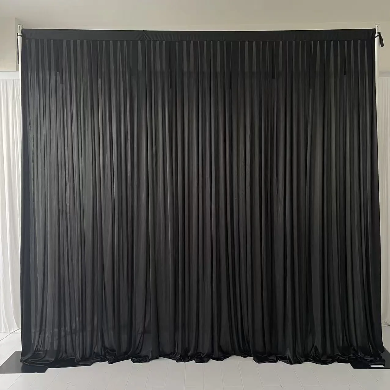 Ice Silk Satin Backdrops - No Swag - Black (3x3m) - Image 4