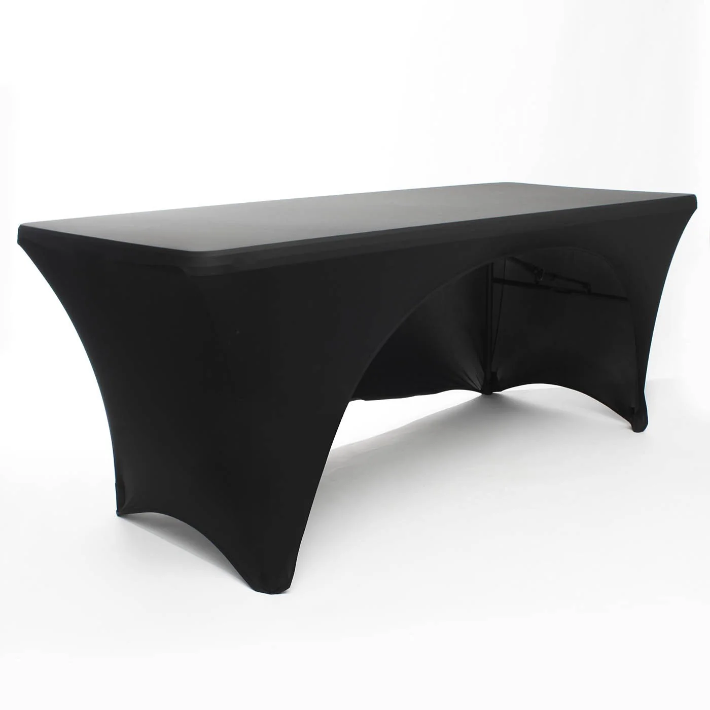 3 Sided Lycra Fitted Tablecloth - Black (6ft)