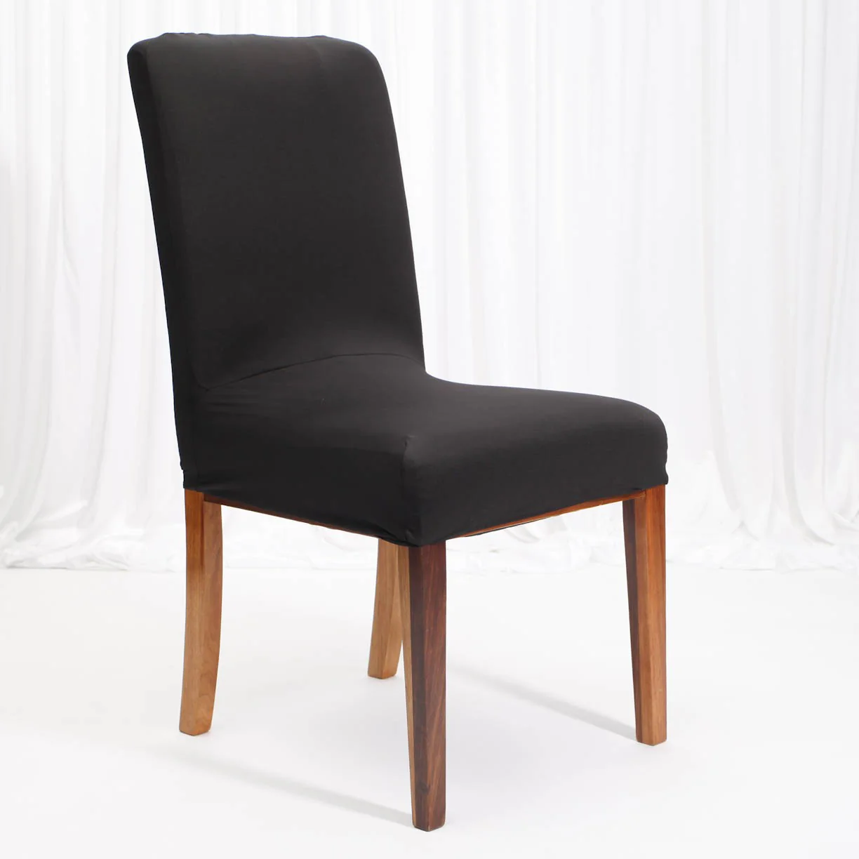 Lycra Dining Chair Covers (Toppers) - Black