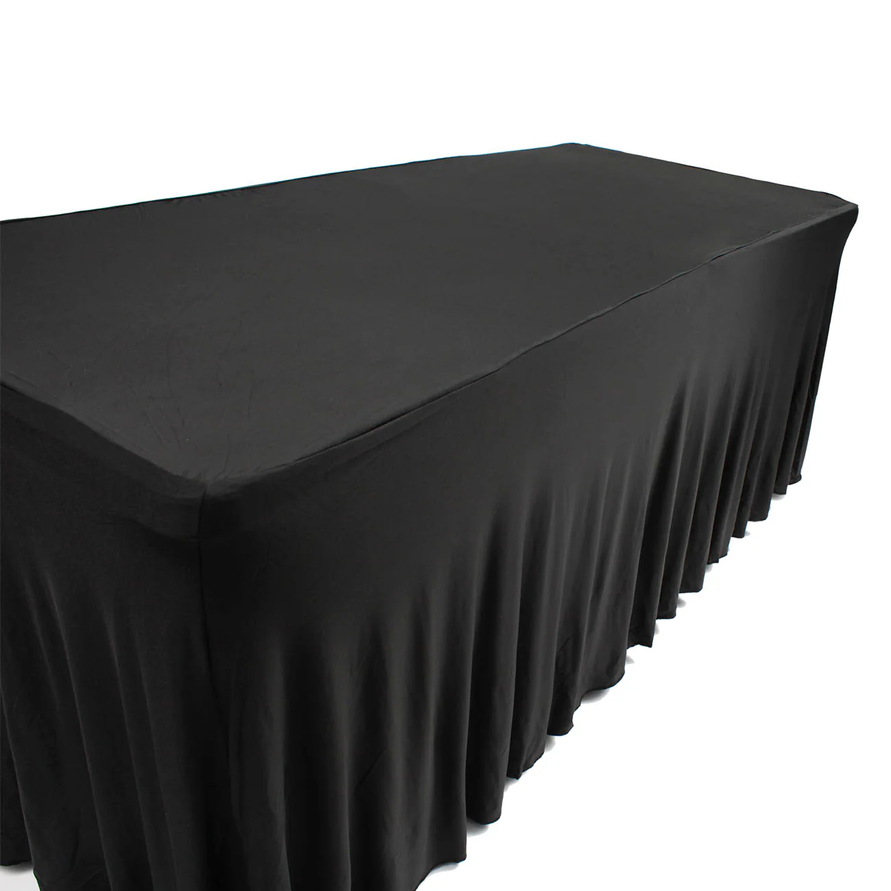 Lycra Fitted Tablecloth with Skirting - Black (6ft) - Image 2