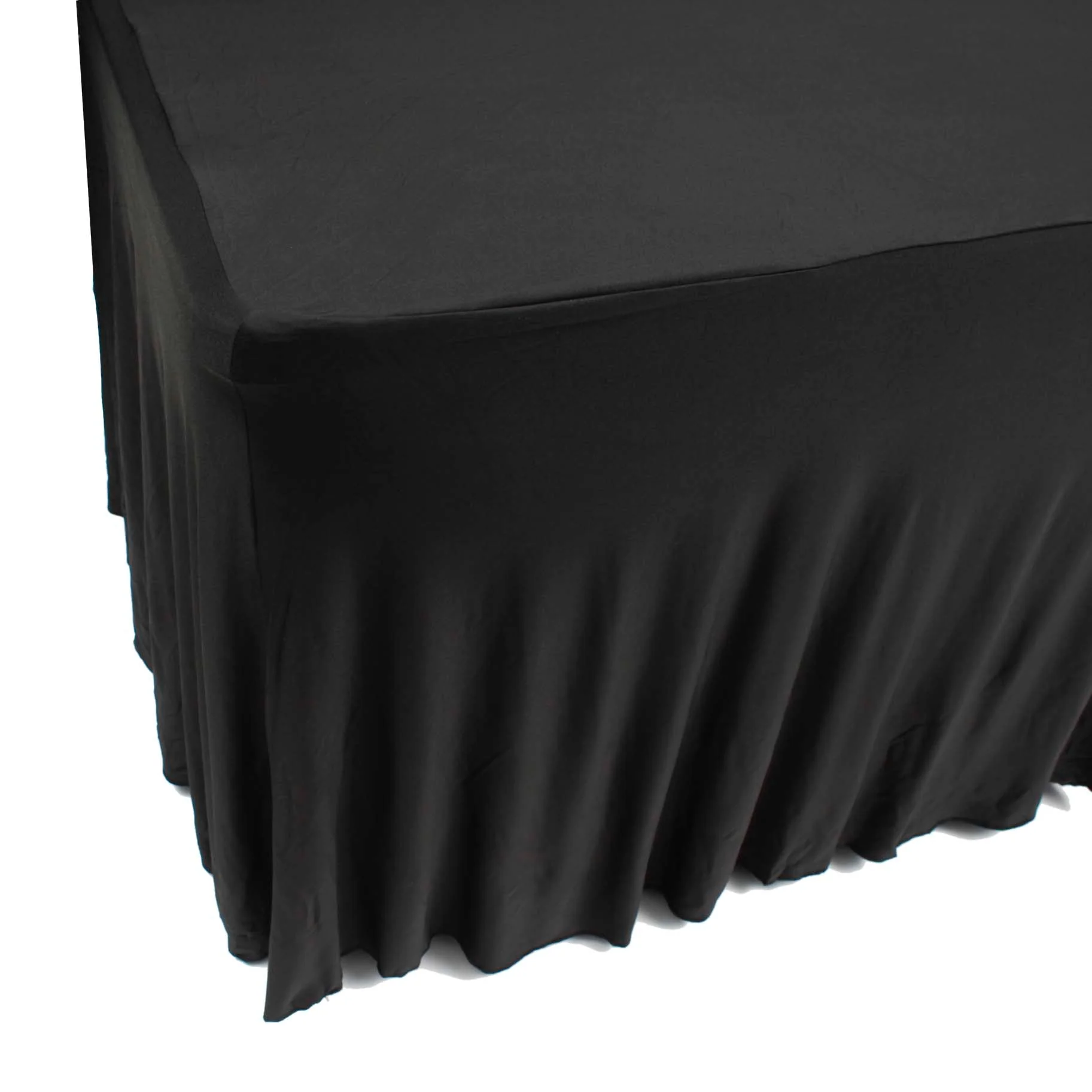 Lycra Fitted Tablecloth with Skirting - Black (6ft) - Image 3