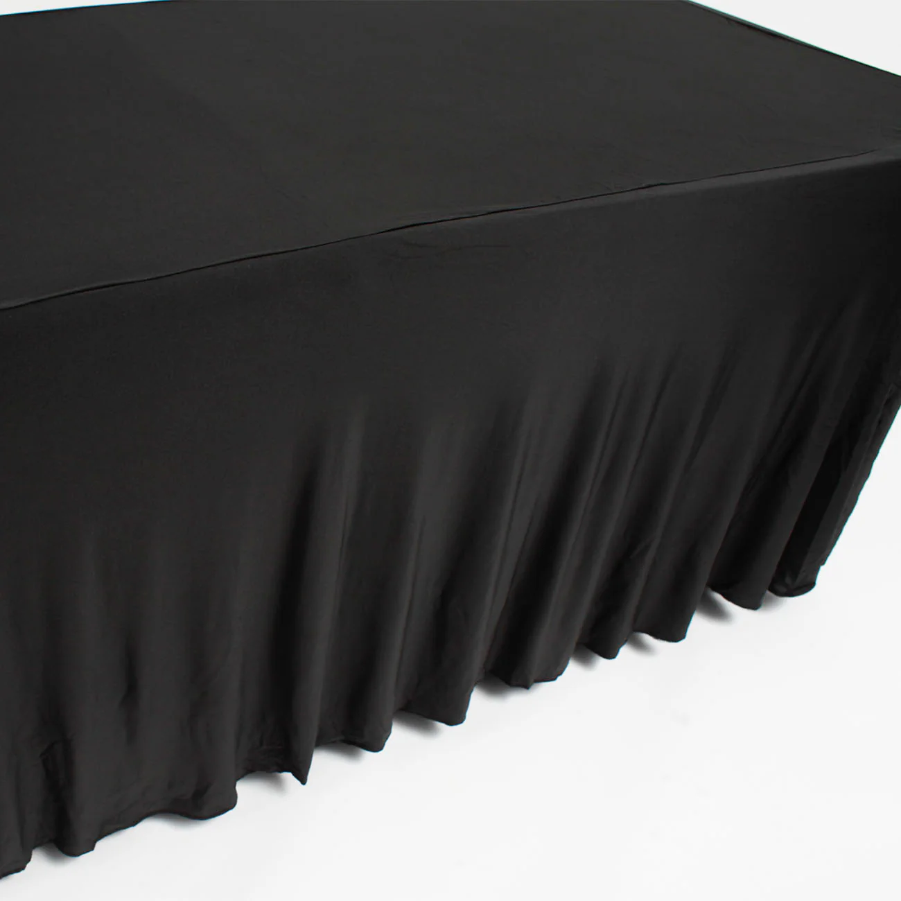 Lycra Fitted Tablecloth with Skirting - Black (6ft) - Image 4