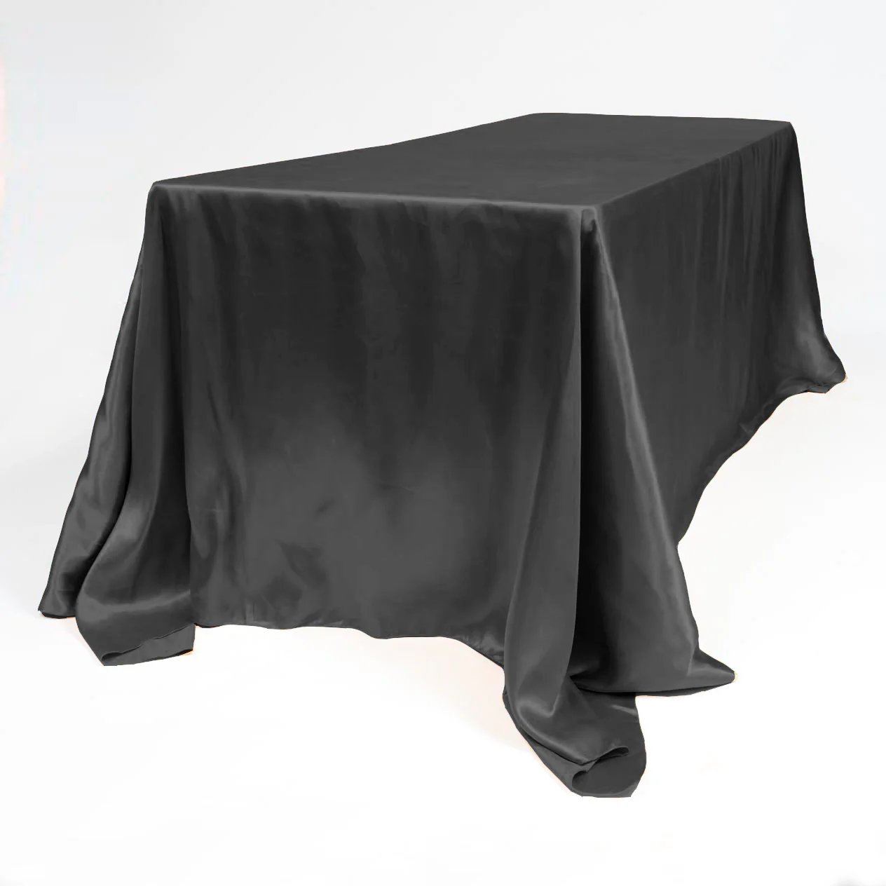 Satin Rectangle Tablecloth - Black (220x330cm) - Image 3