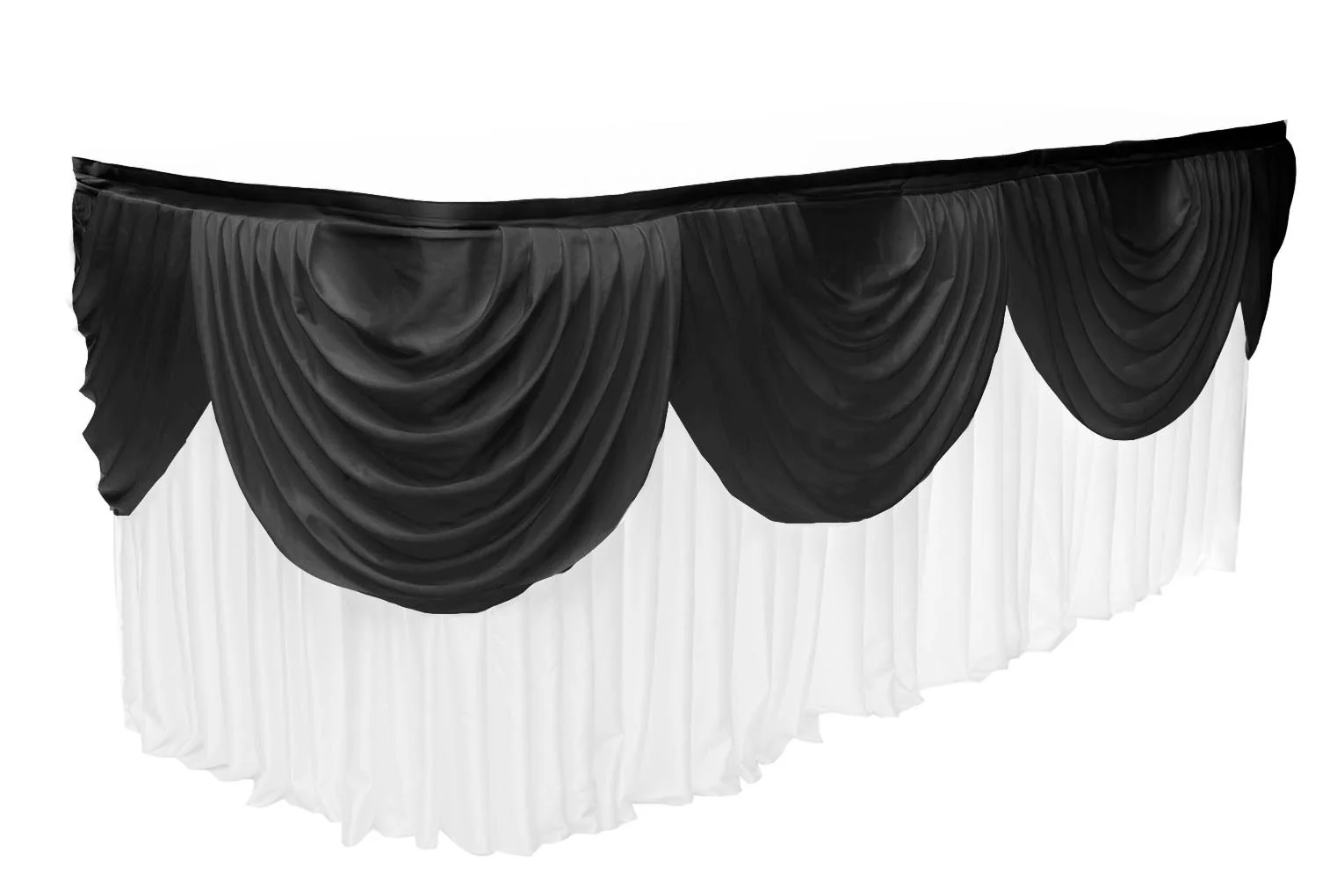 Ice Silk Satin Swag - Black (3m) - Image 2