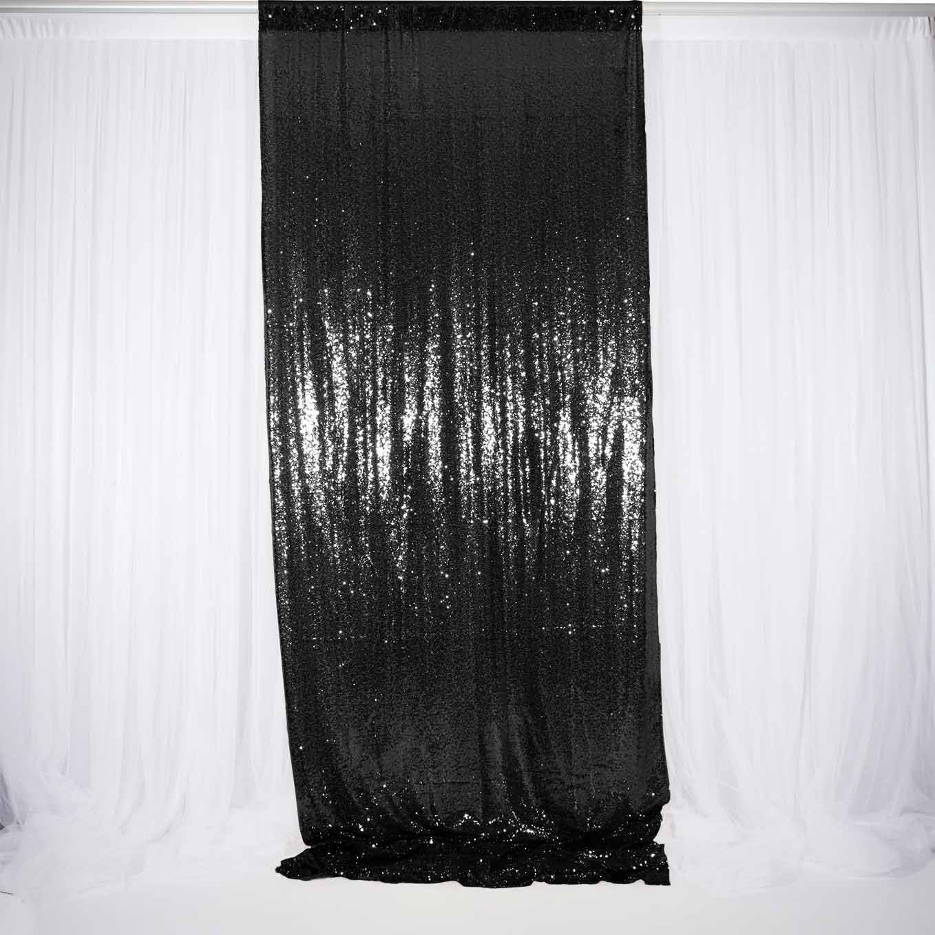 Sequin Backdrop Panel / Curtain- Black (1.25x3m)