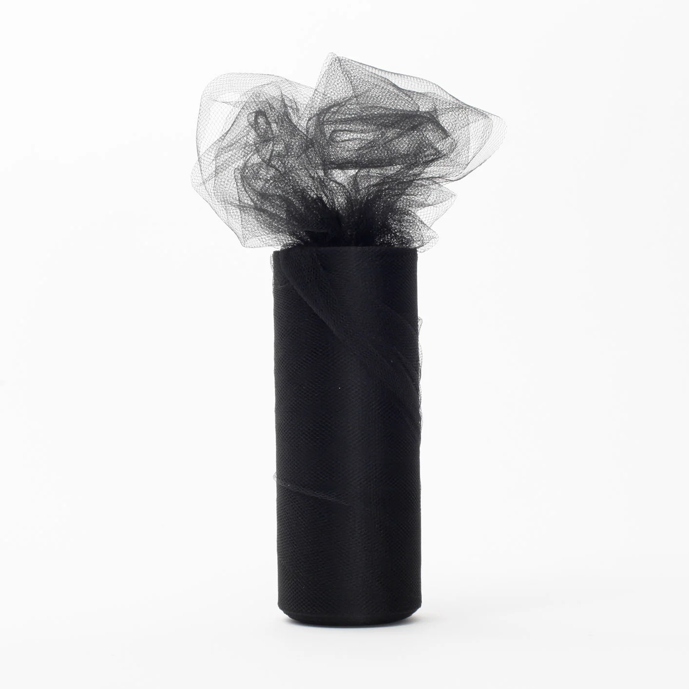 Small Soft Tulle Fabric Roll - Black (15cmx22m)